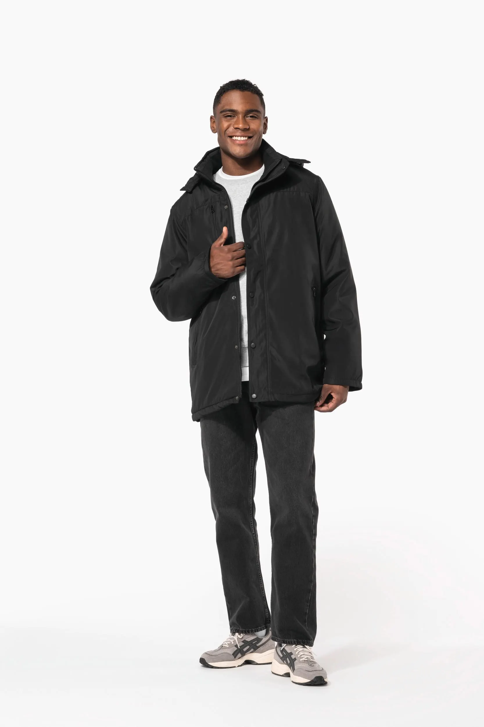 Parka con capucha extraíble