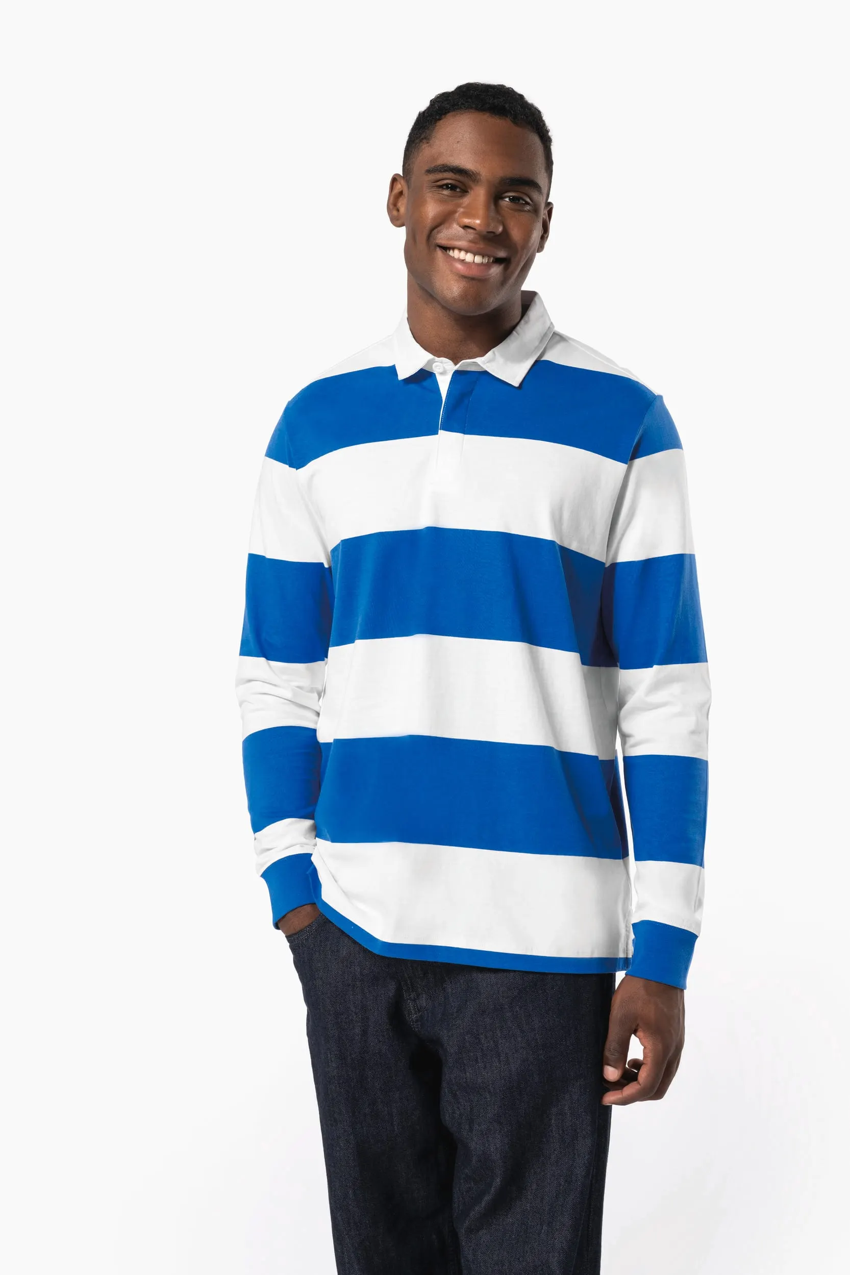 Polo a rayas manga larga unisex