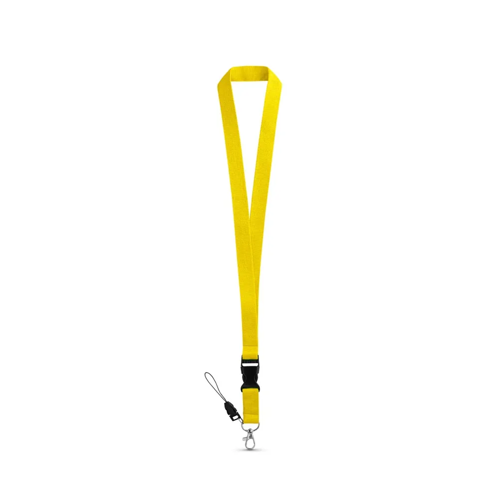 ANQUETIL. Lanyard de poliéster con mosquetón metálico