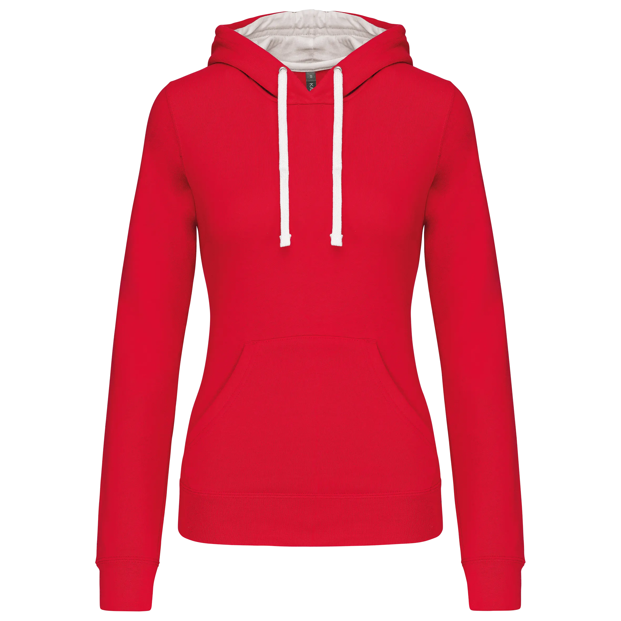 Sudadera capucha contrastada mujer
