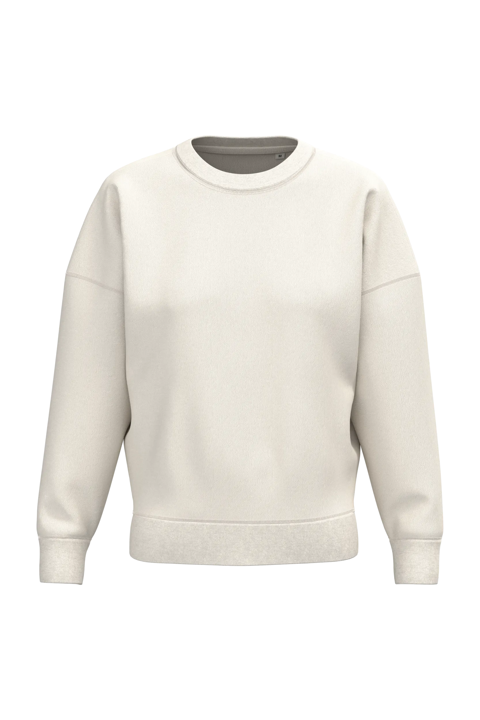 Sudadera ecorresponsable cuello redondo hombros caídos mujer