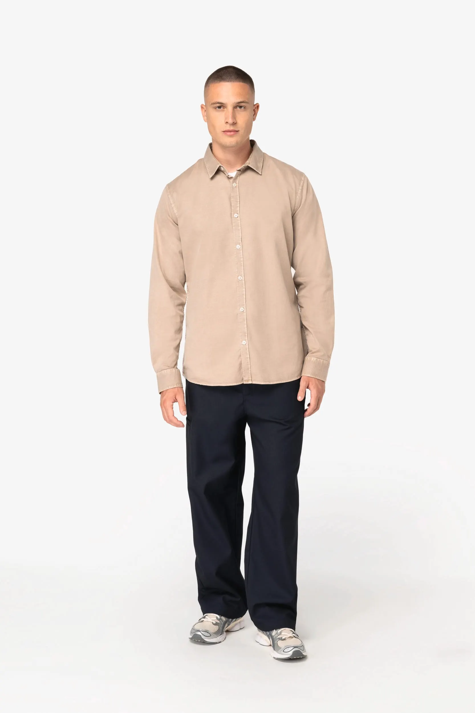 Camisa ecorresponsable efecto lavado hombre