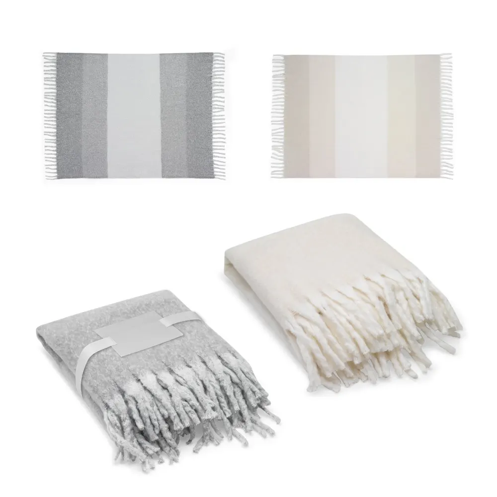 COMFY. Manta de poliéster reciclado (100 % rPET) (300 g/m²), con tacto de mohair