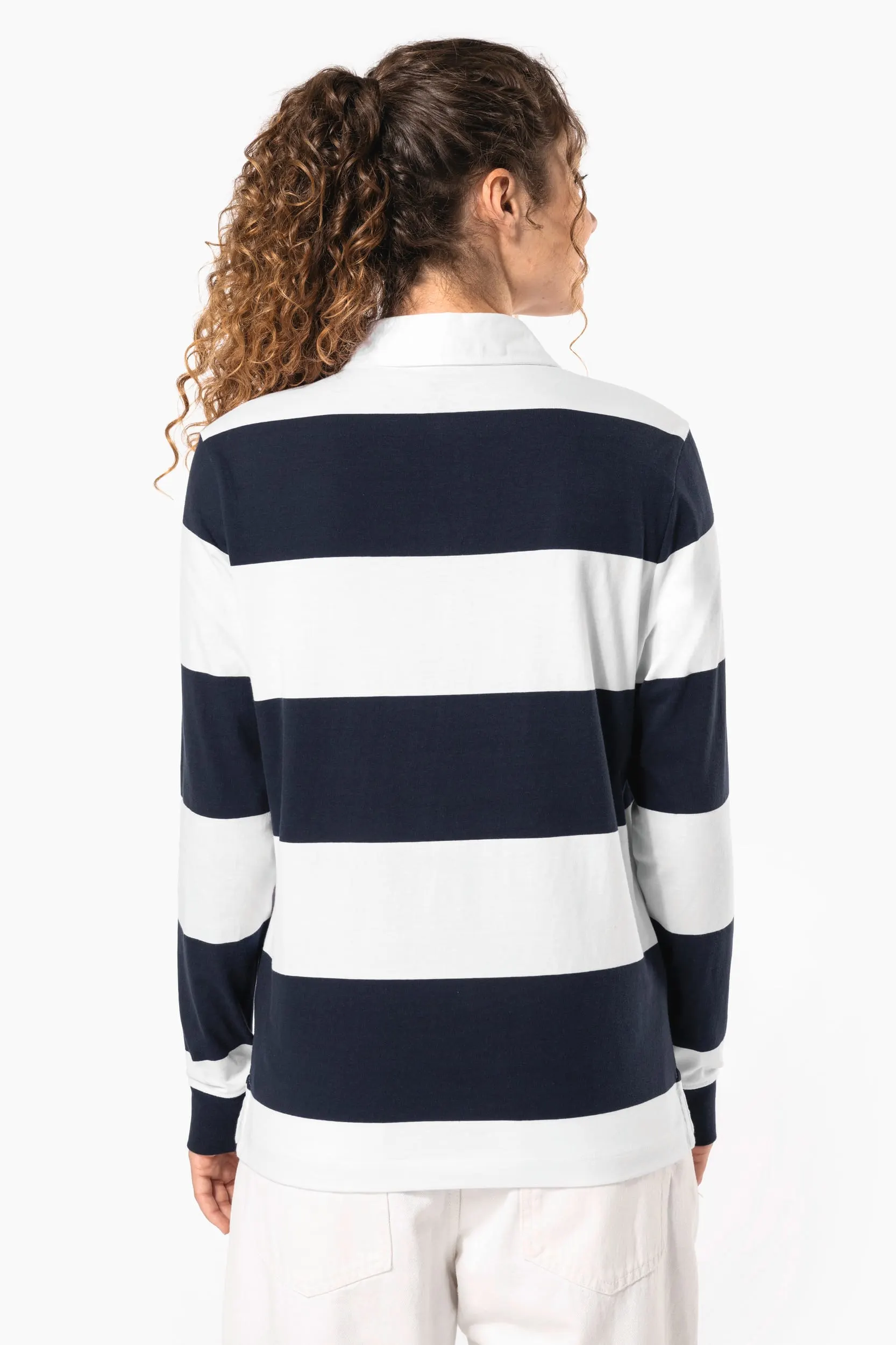 Polo a rayas manga larga unisex