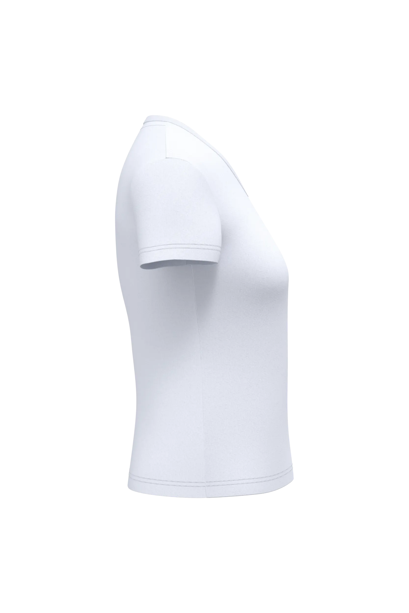 Camiseta ecorresponsable antibacteriana cuello de pico mujer