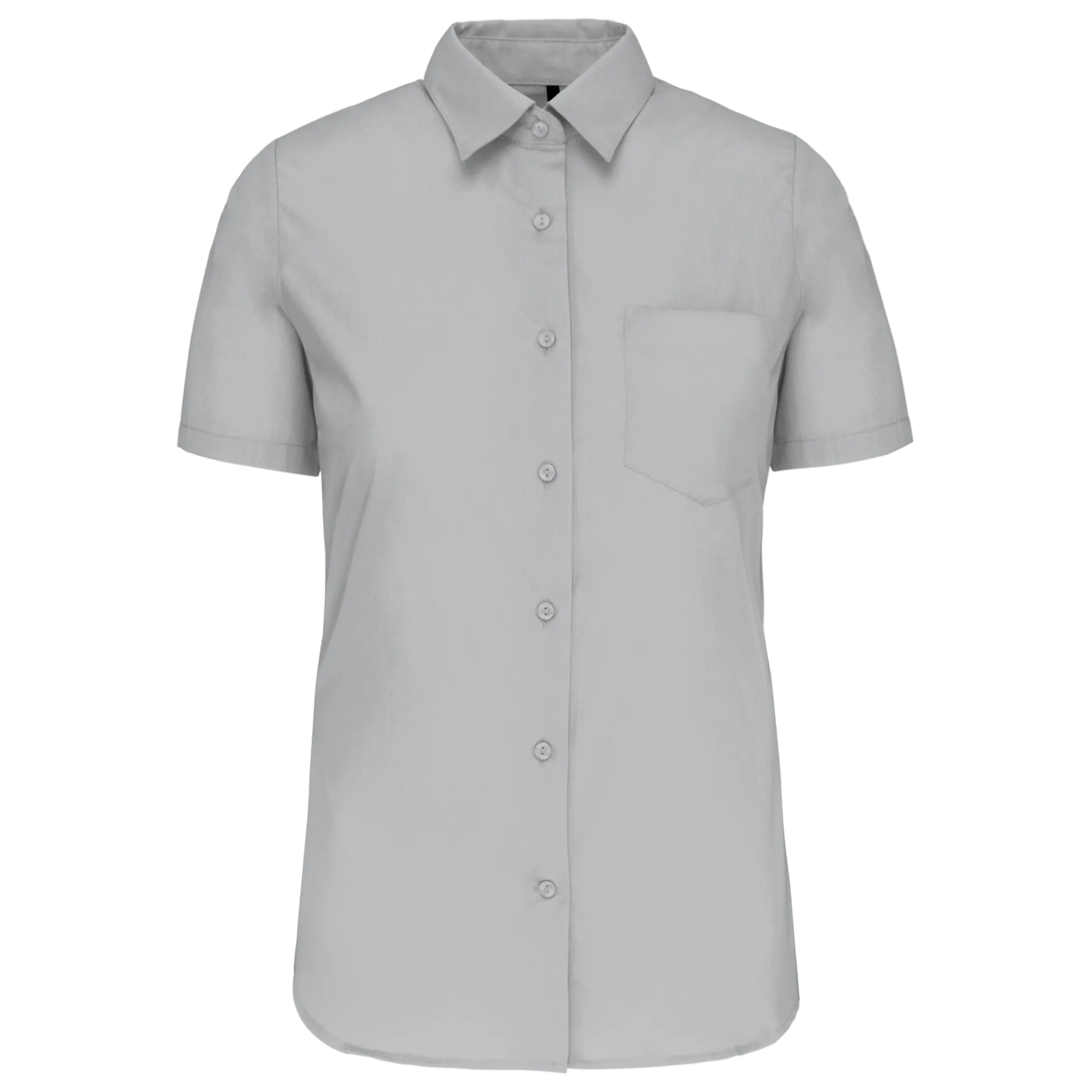 Camisa popelina manga corta mujer