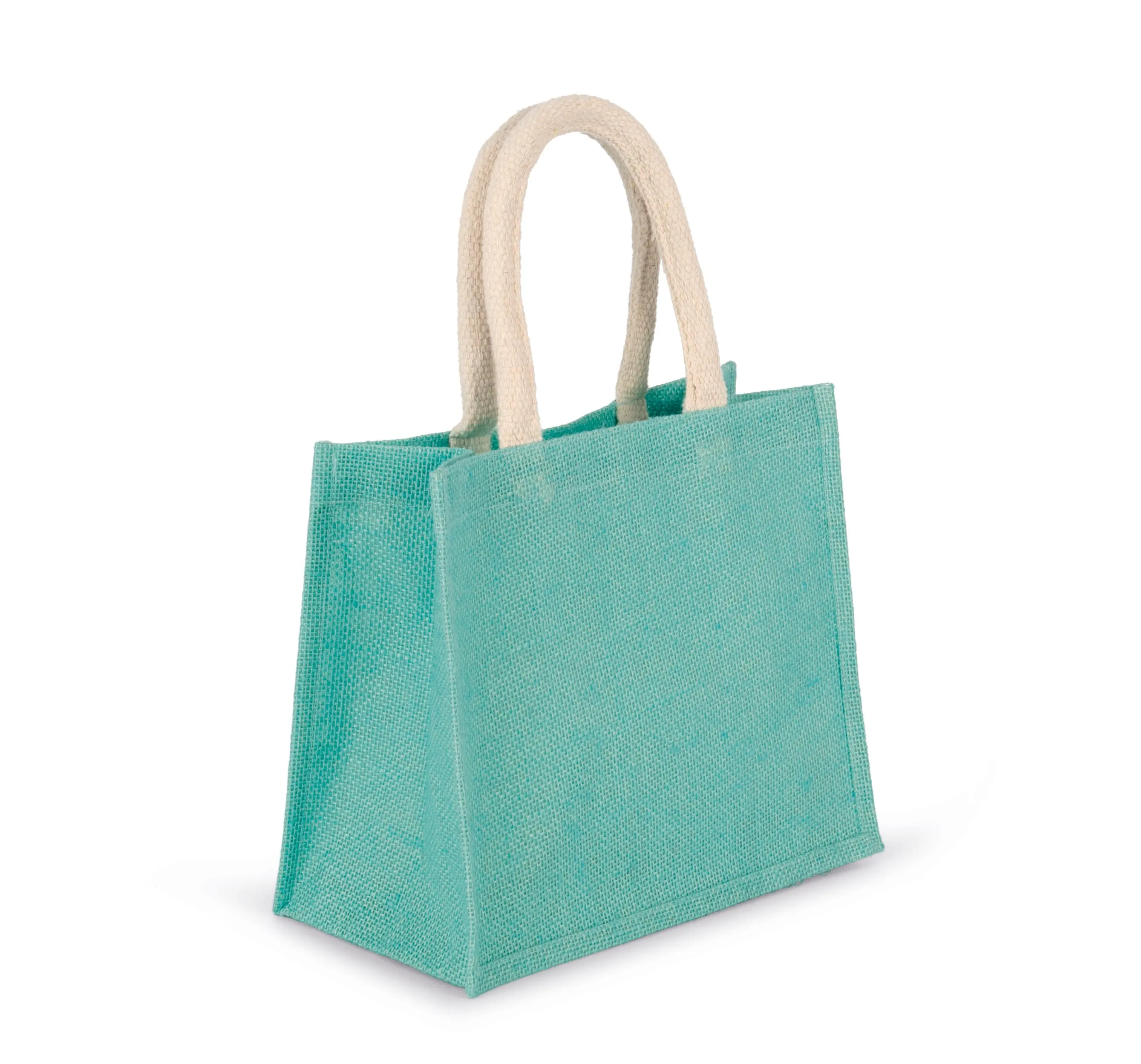 Bolsa estilo tote de tela de yute, modelo mediano