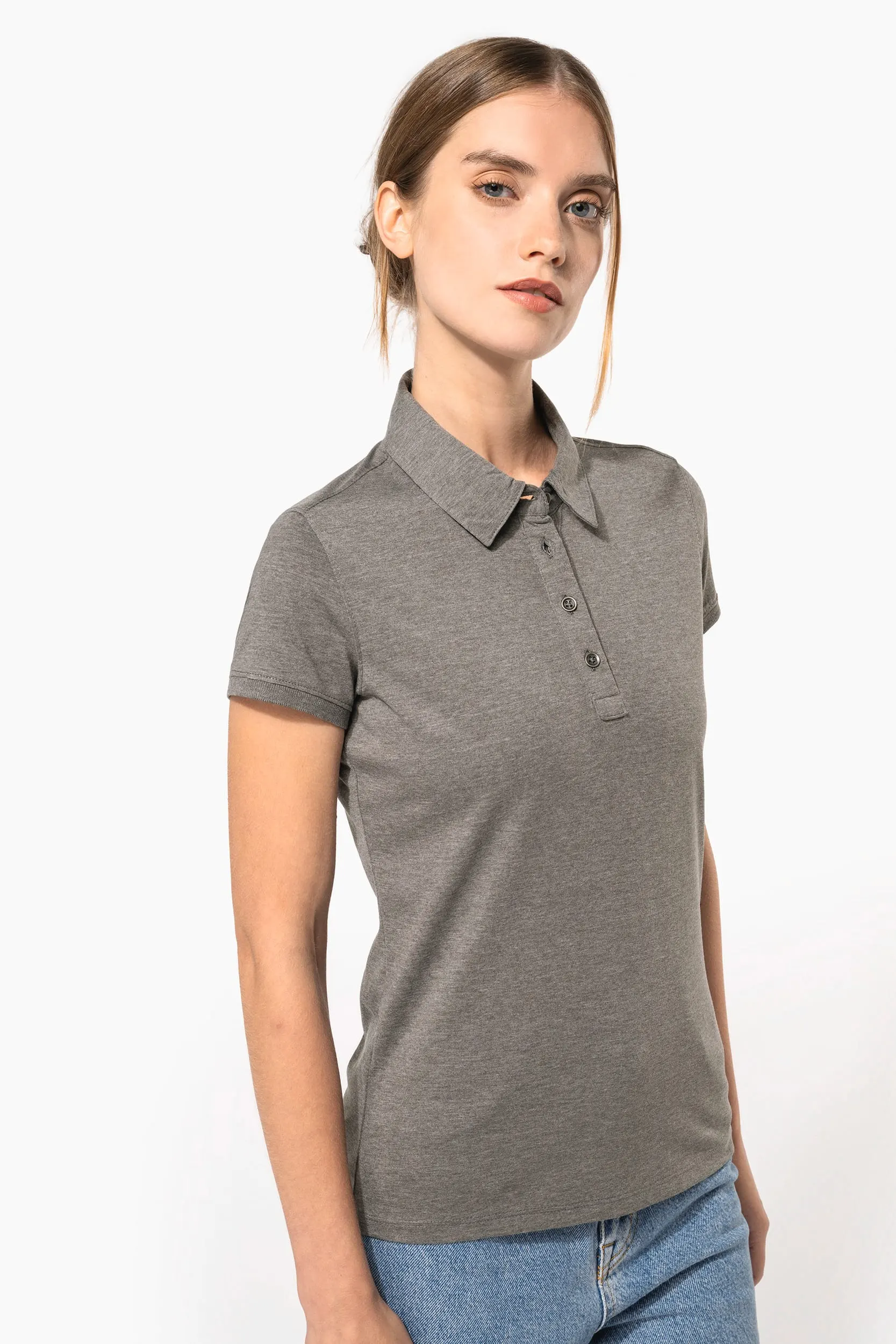 Polo jersey manga corta mujer