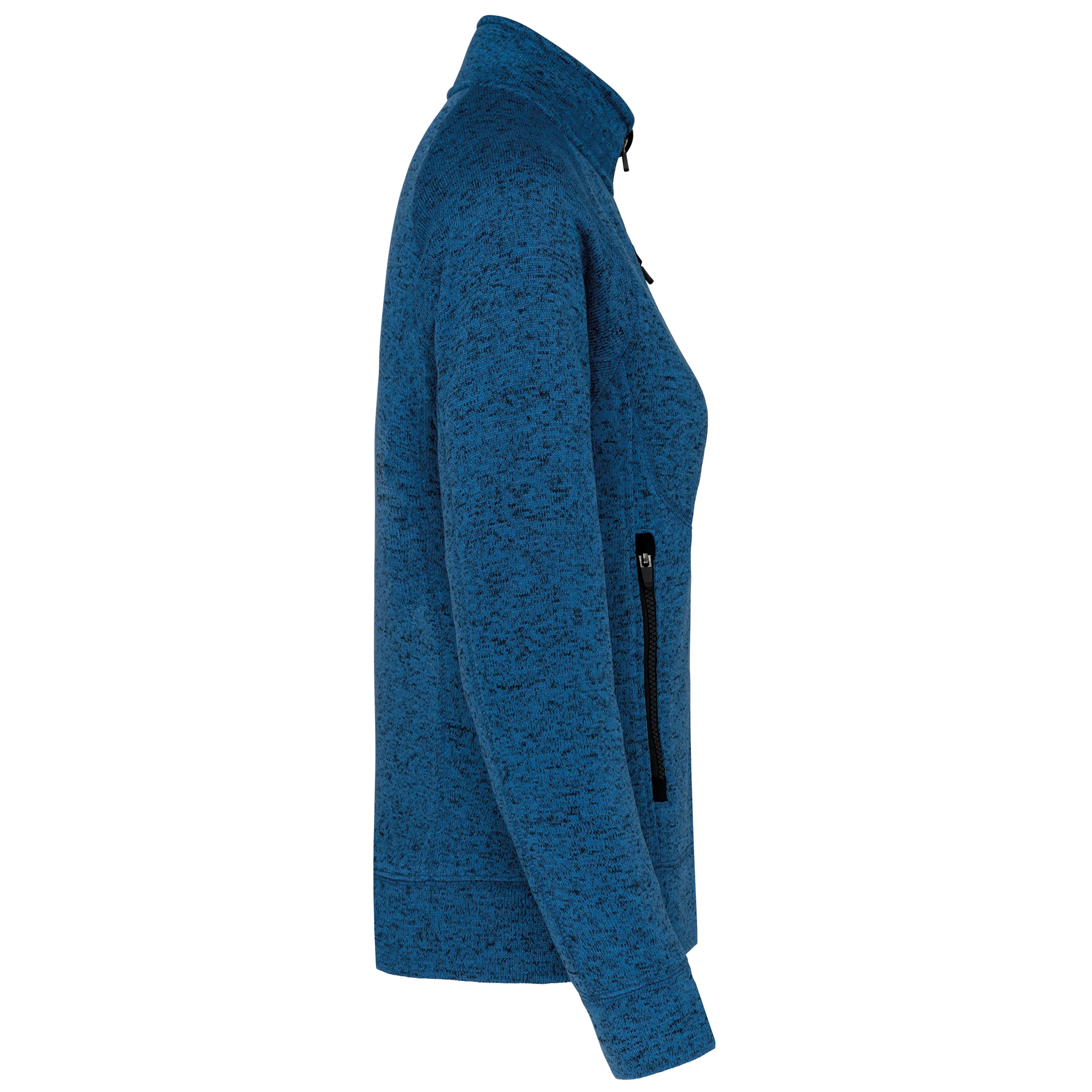 Chaqueta jaspeada con cremallera mujer