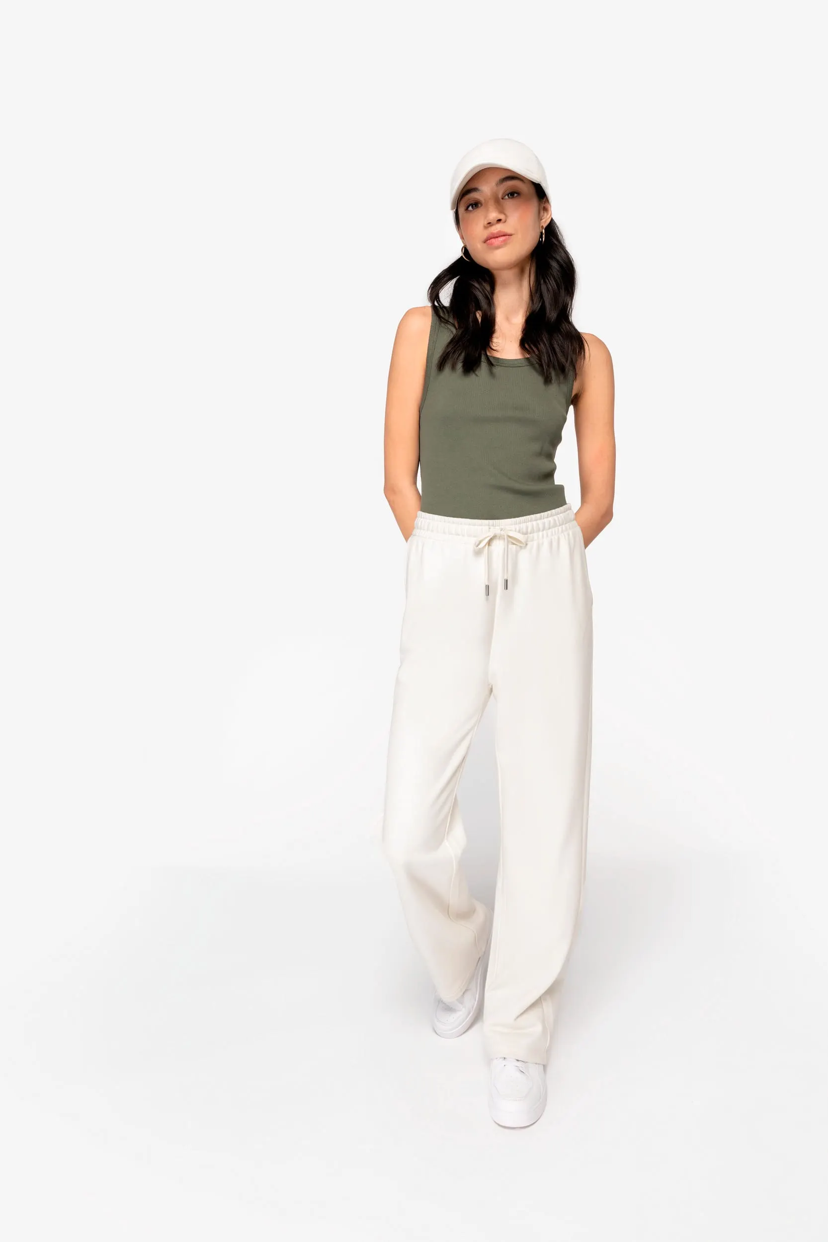 Pantalón de jogging ecorresponsable holgado French Terry mujer