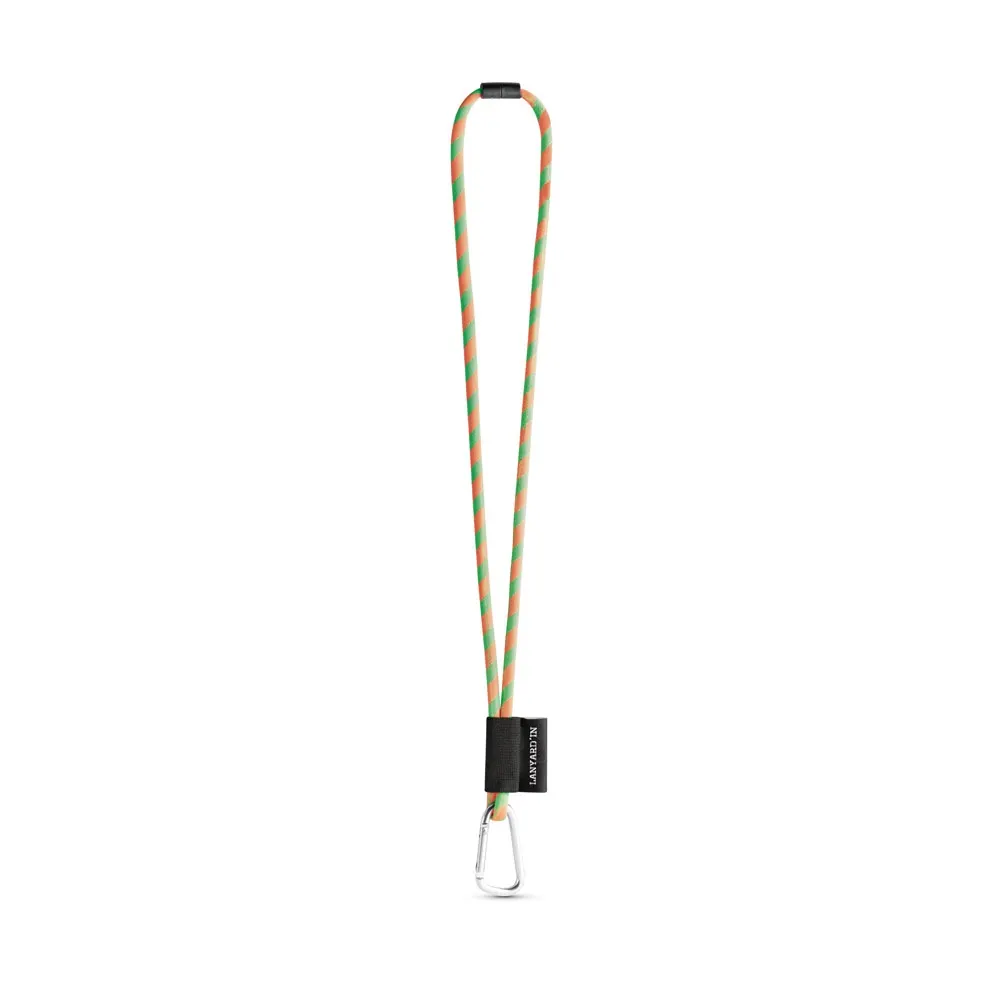 SET Lanyard TUBE Long (Ø 7 mm) con mosquetón en forma de D de 55 mm y cierre de seguridad de Ø 7 mm