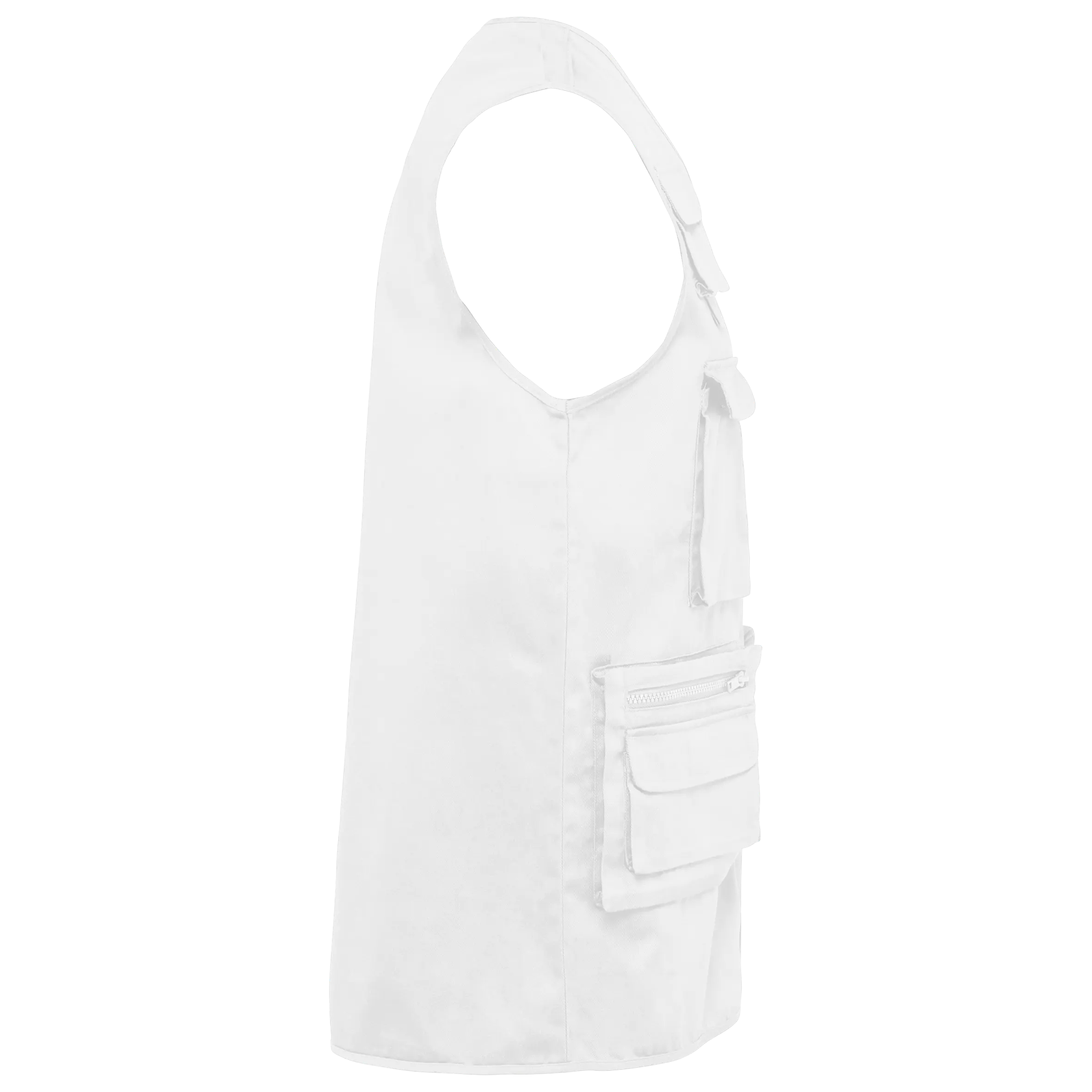 Chaleco polialgodón multibolsillos con forro  - Unisex