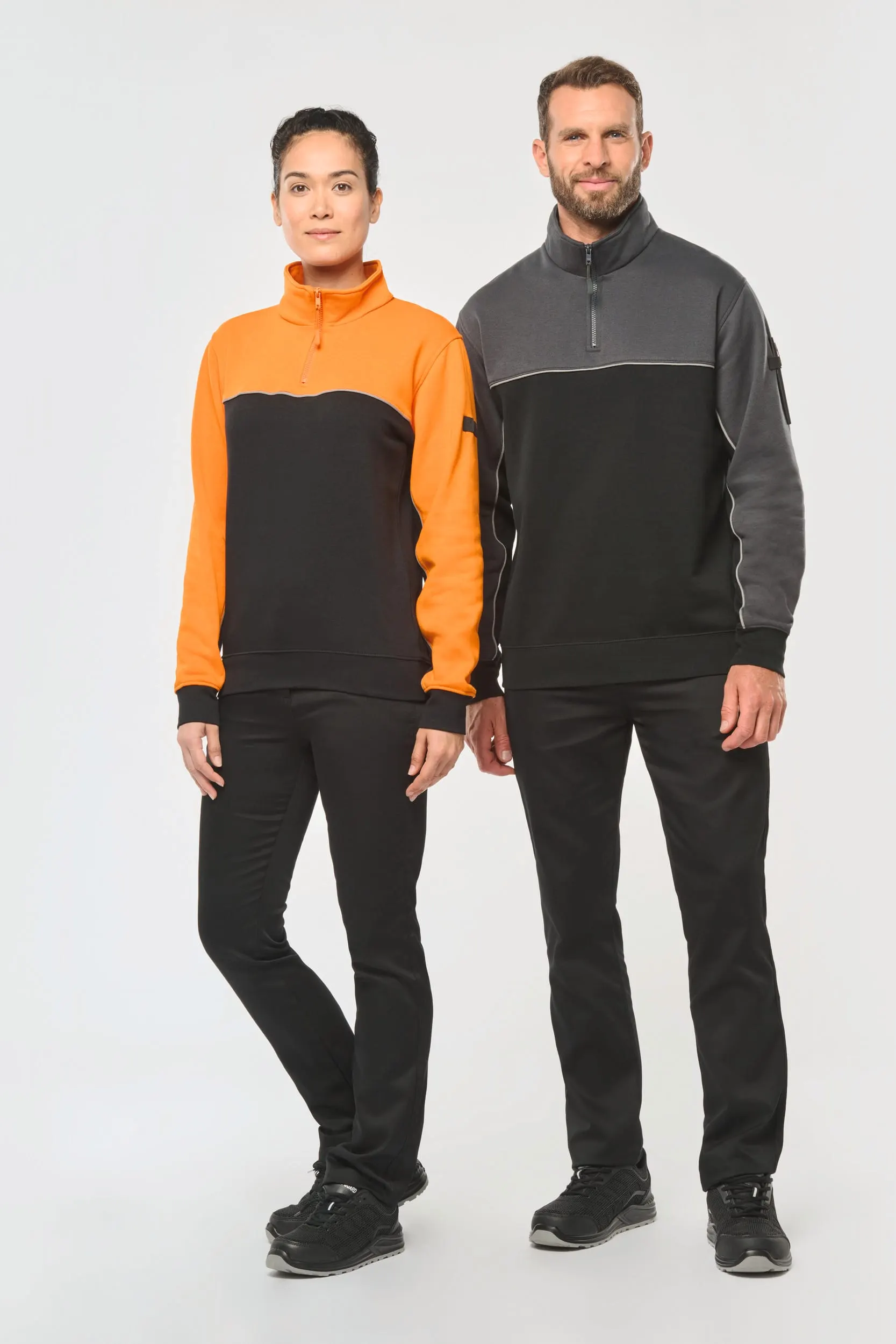 Sudadera 1/4 cremallera ecorresponsable– Unisex