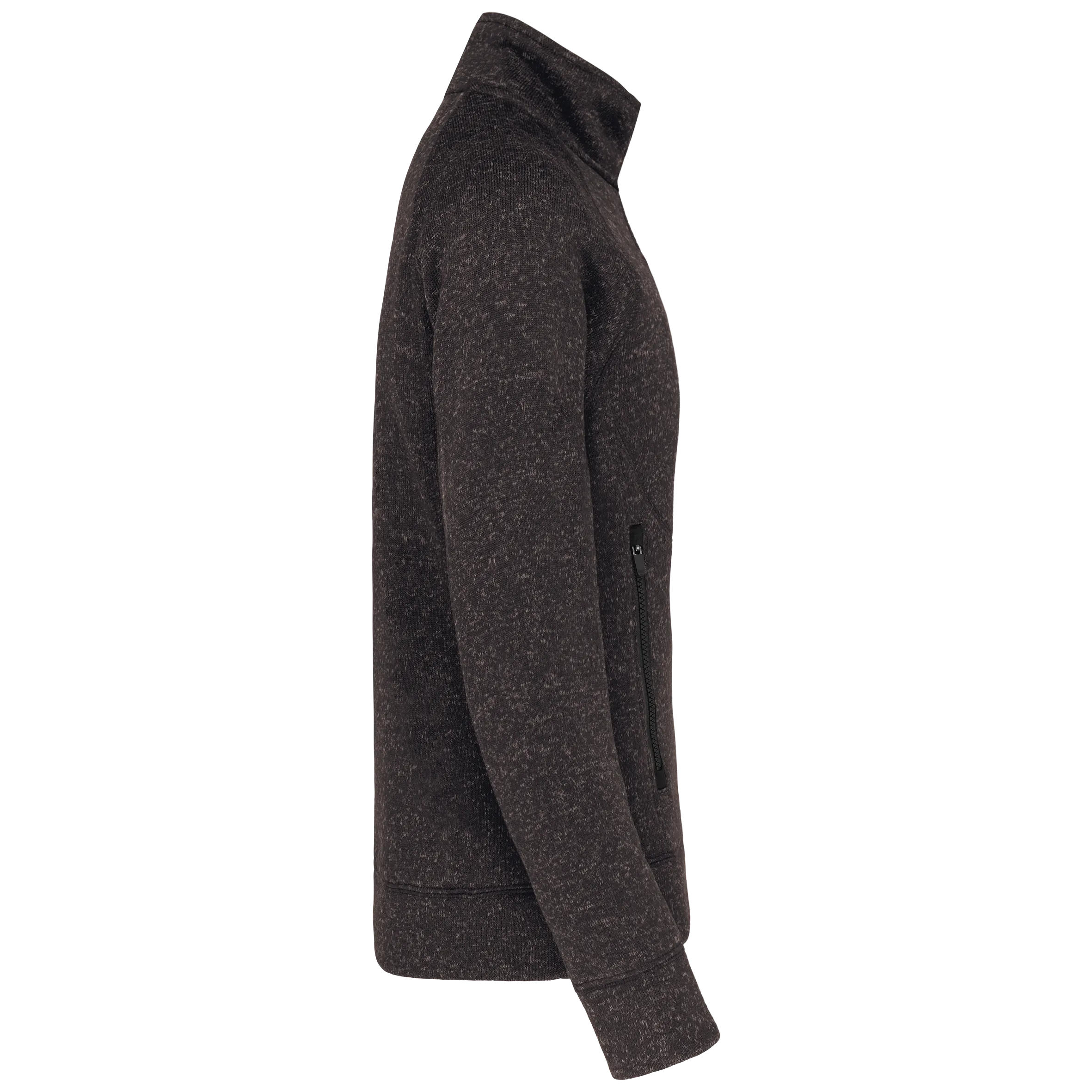 Chaqueta jaspeada con cremallera hombre