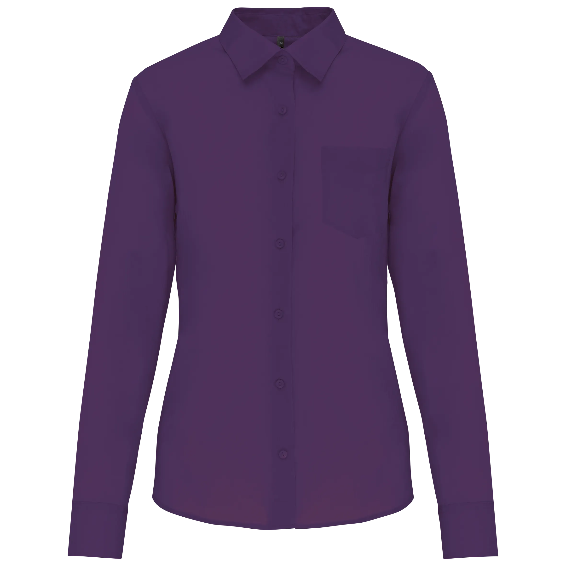 Camisa popelina de polialgodón manga larga mujer