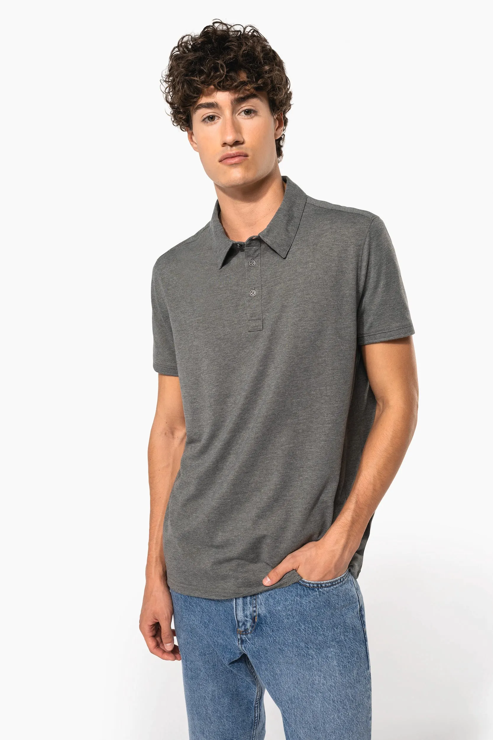 Polo jersey manga corta hombre