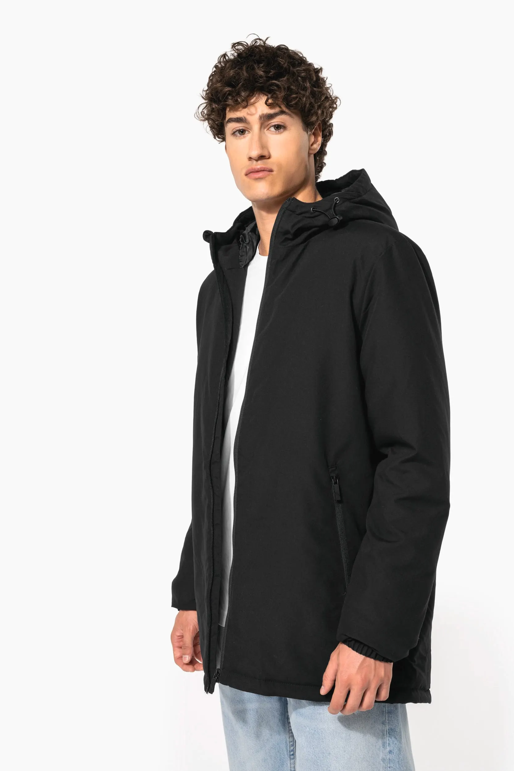 Parka con capucha reciclada unisex