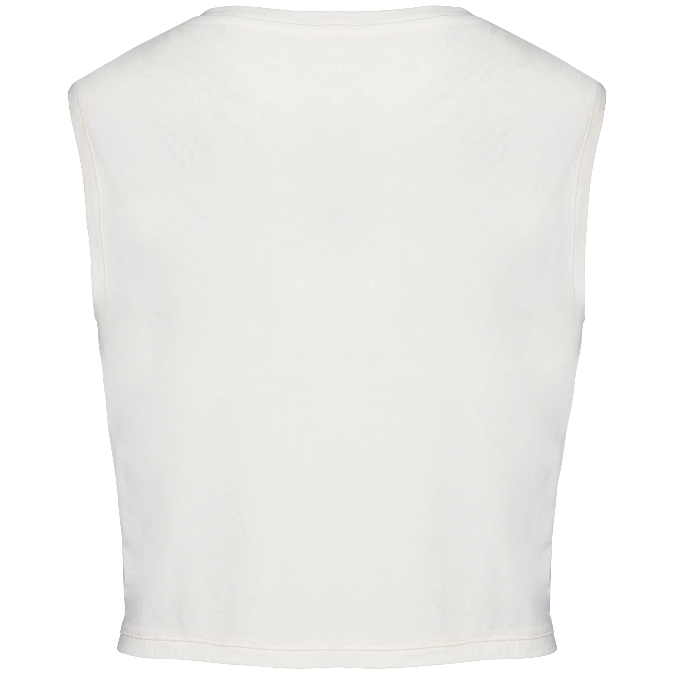 Camiseta crop ecorresponsable sin mangas mujer