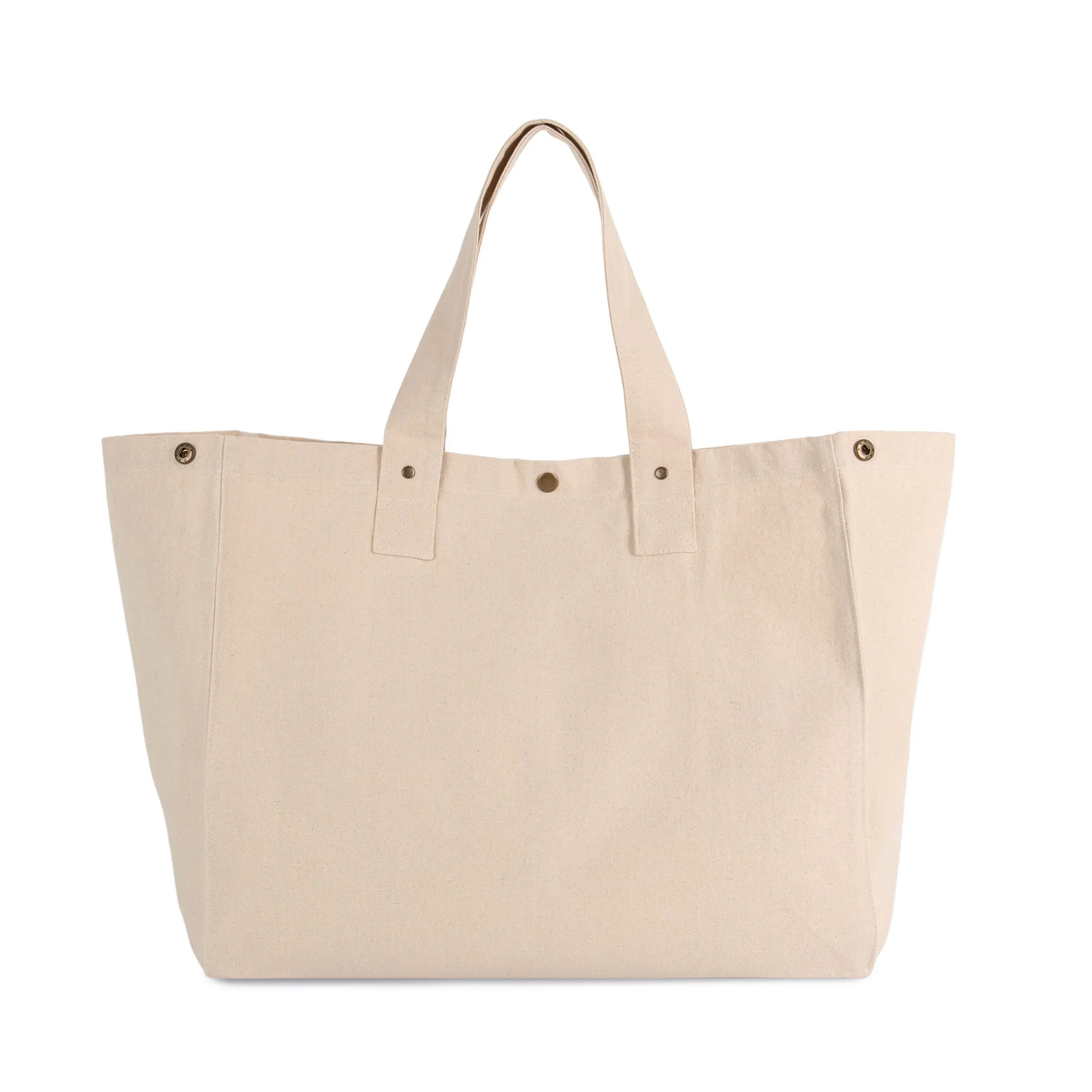 Bolsa shopper de algodón efecto lavado