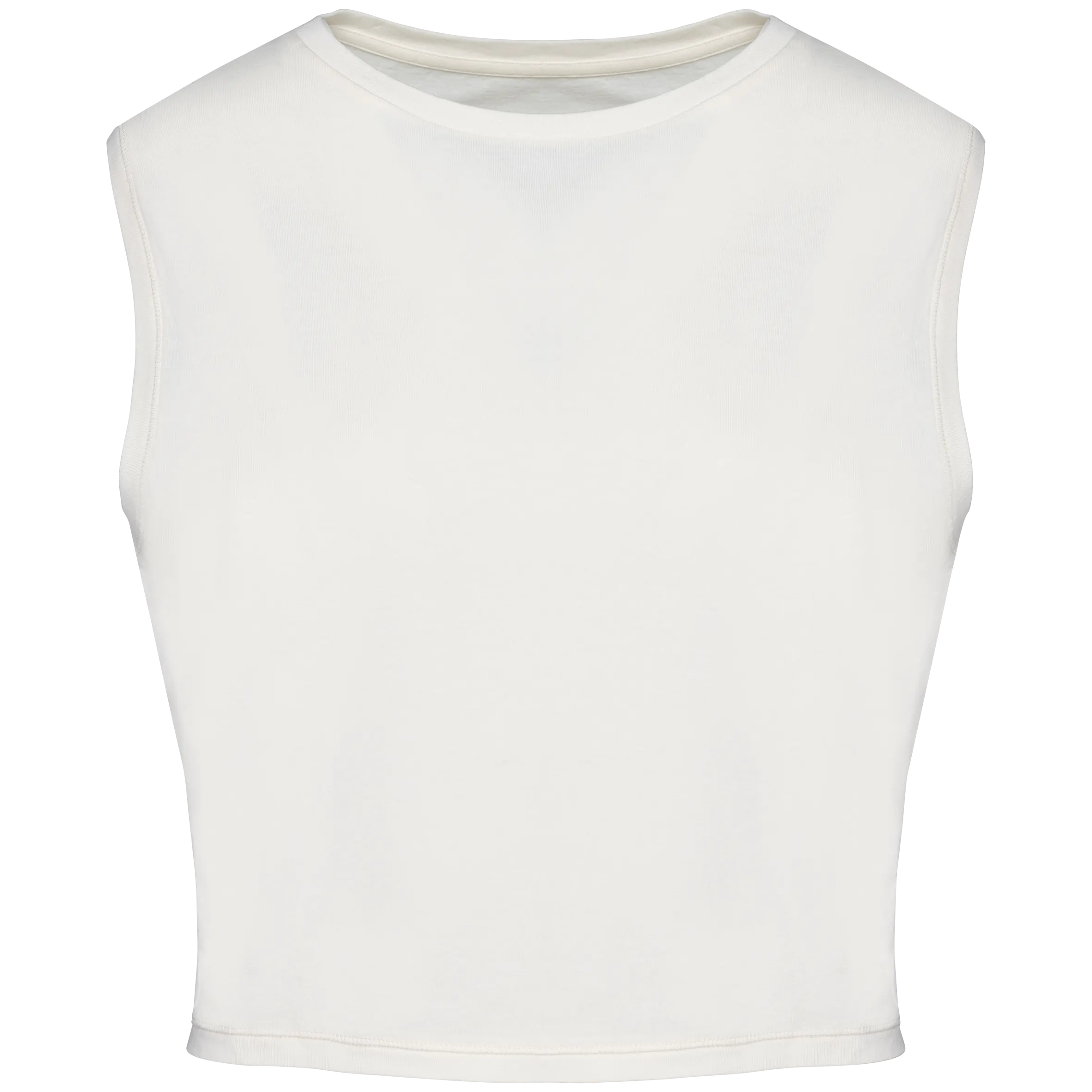 Camiseta crop ecorresponsable sin mangas mujer