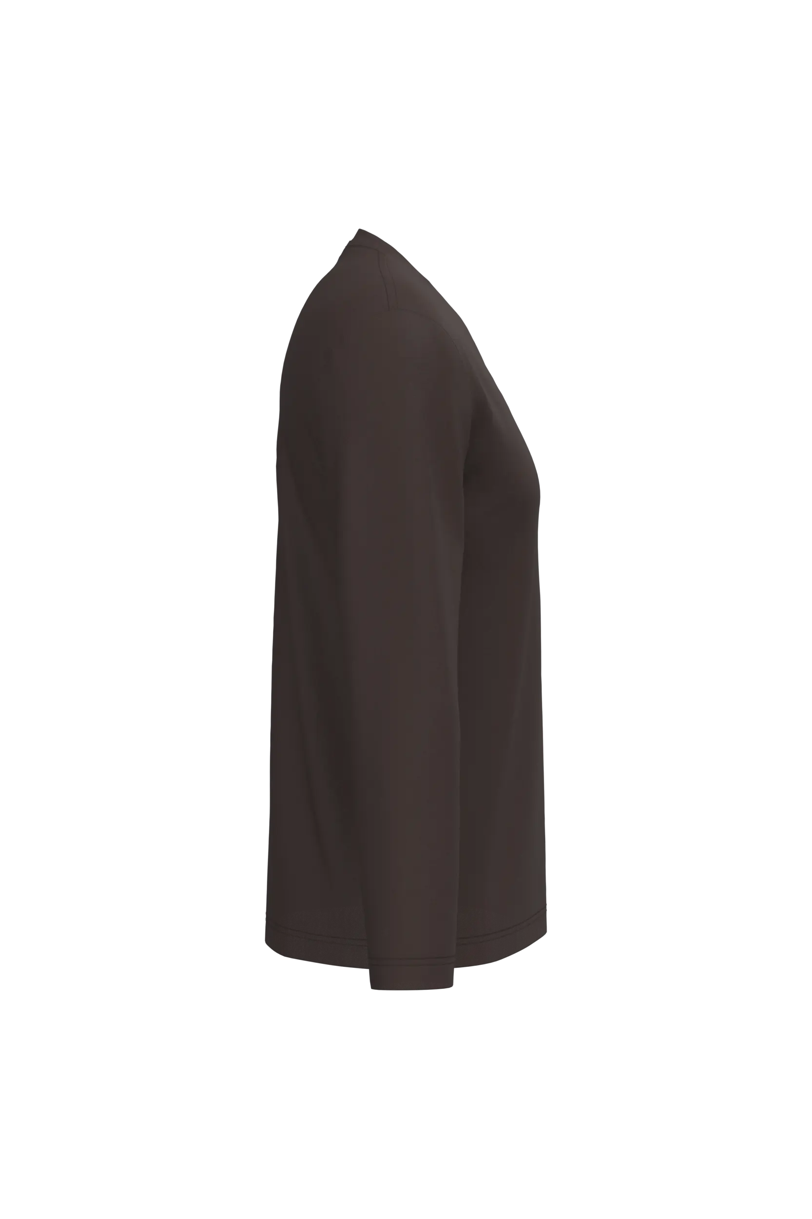 Camiseta manga larga y cuello de pico hombre