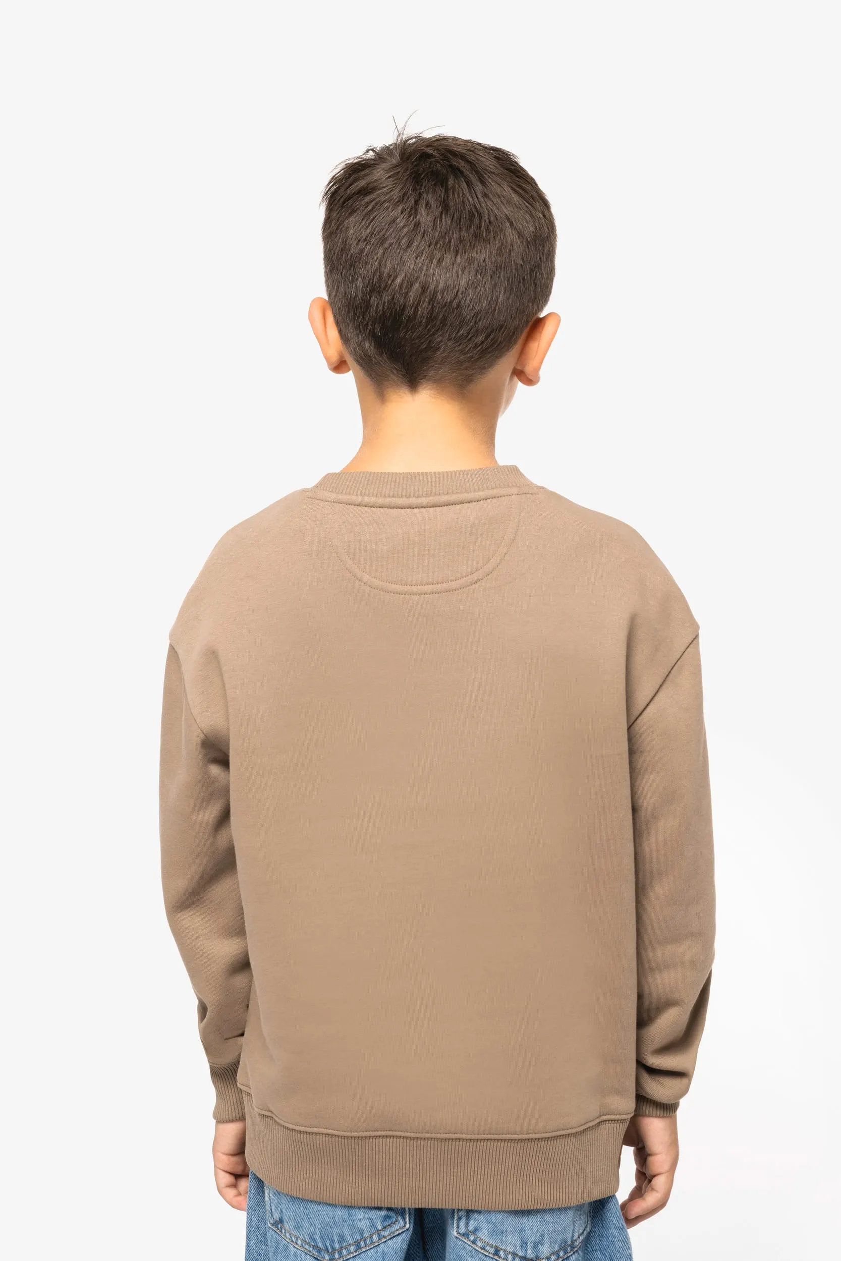 Sudadera ecorresponsable de cuello redondo oversize infantil