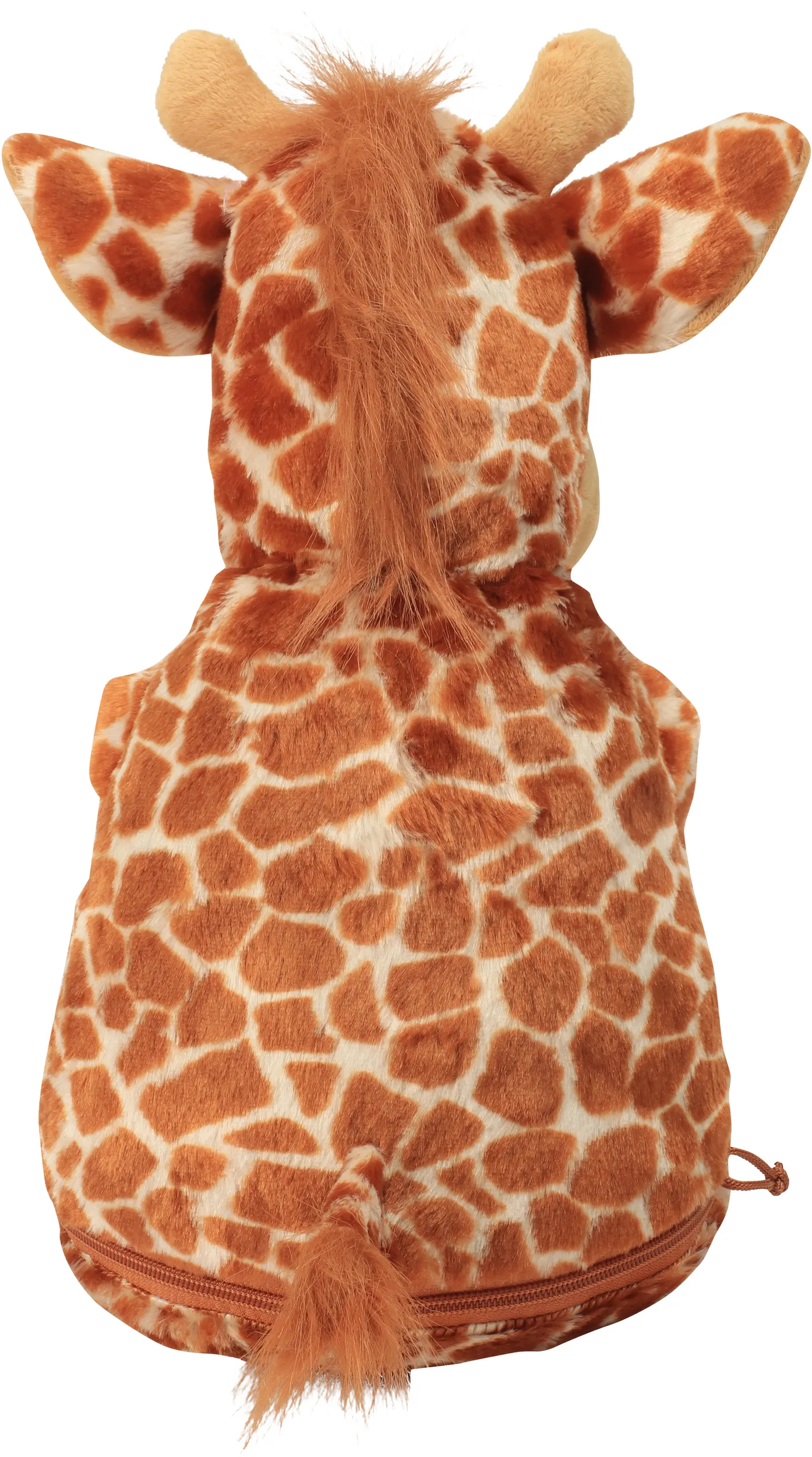 Jirafa de peluche con cremallera
