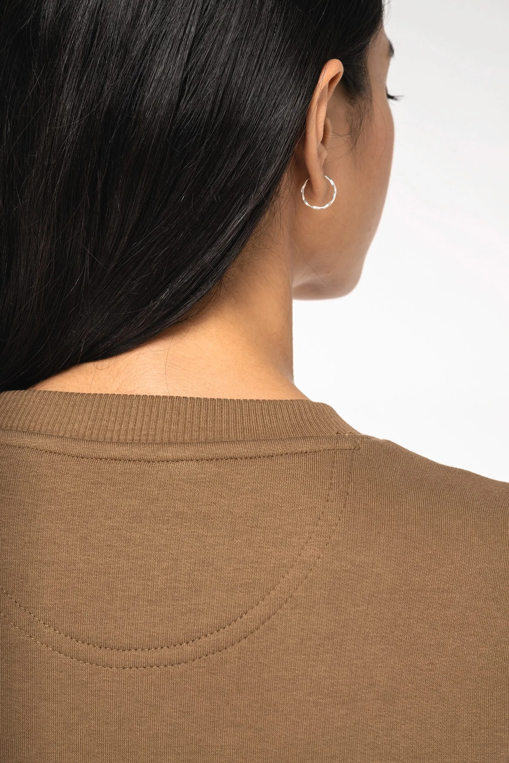 Sudadera ecorresponsable cuello redondo oversize unisex