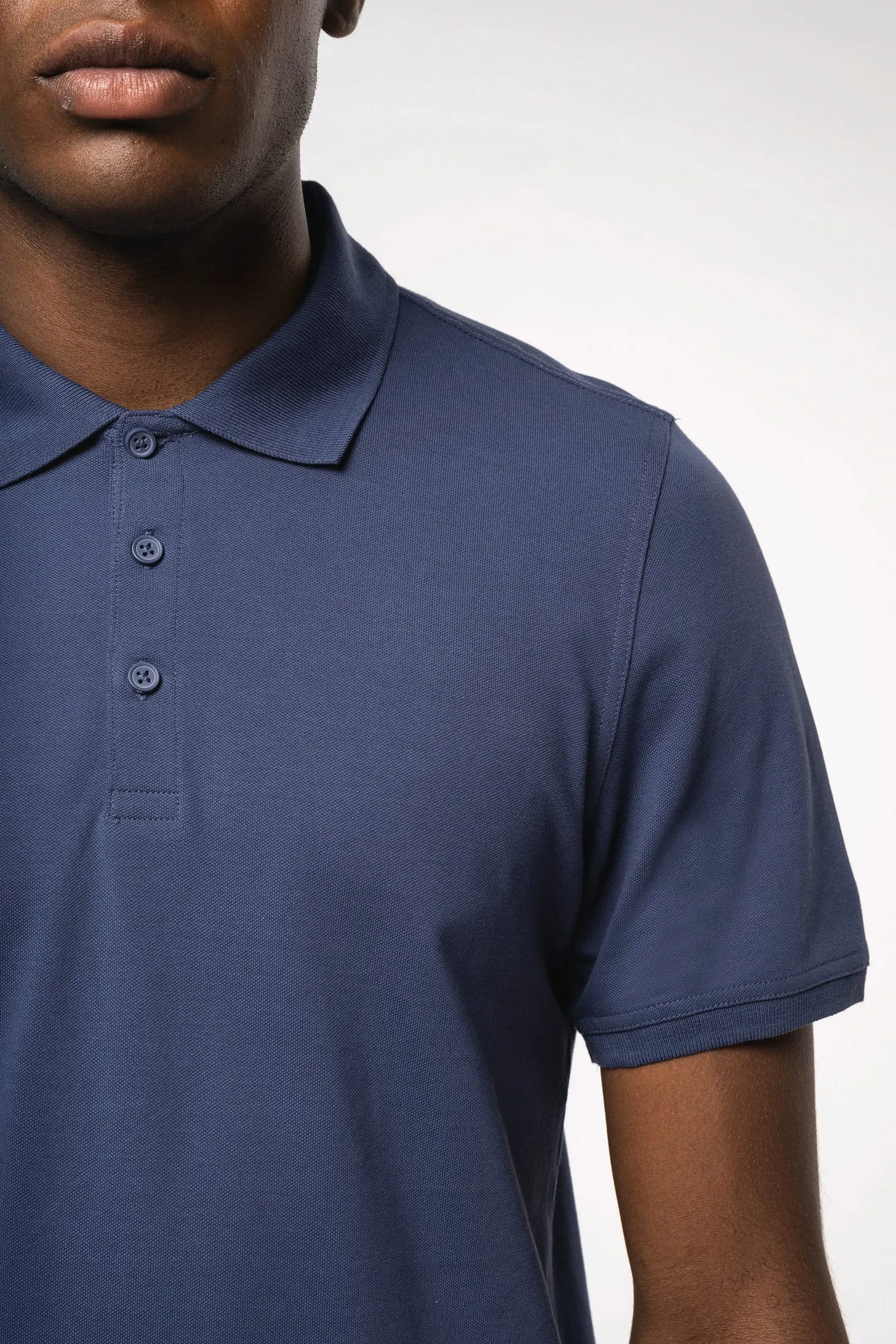Polo de punto piqué manga corta hombre