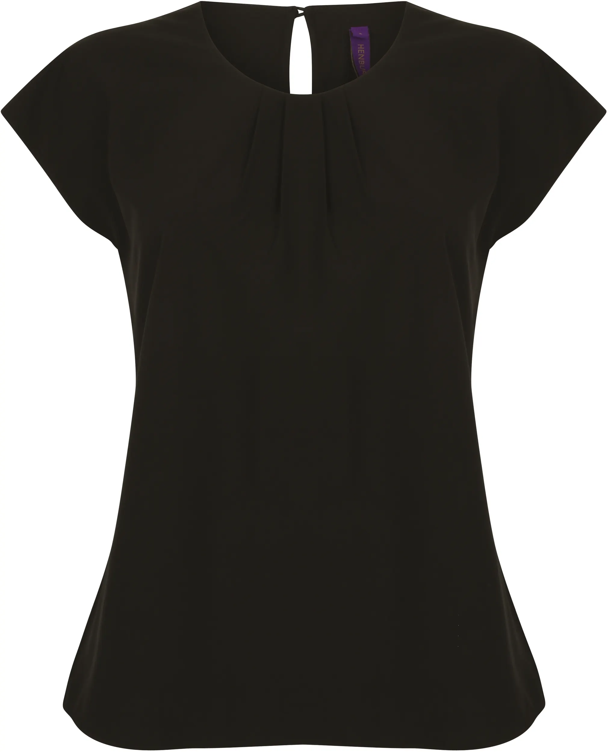 Top cuello plisado mujer