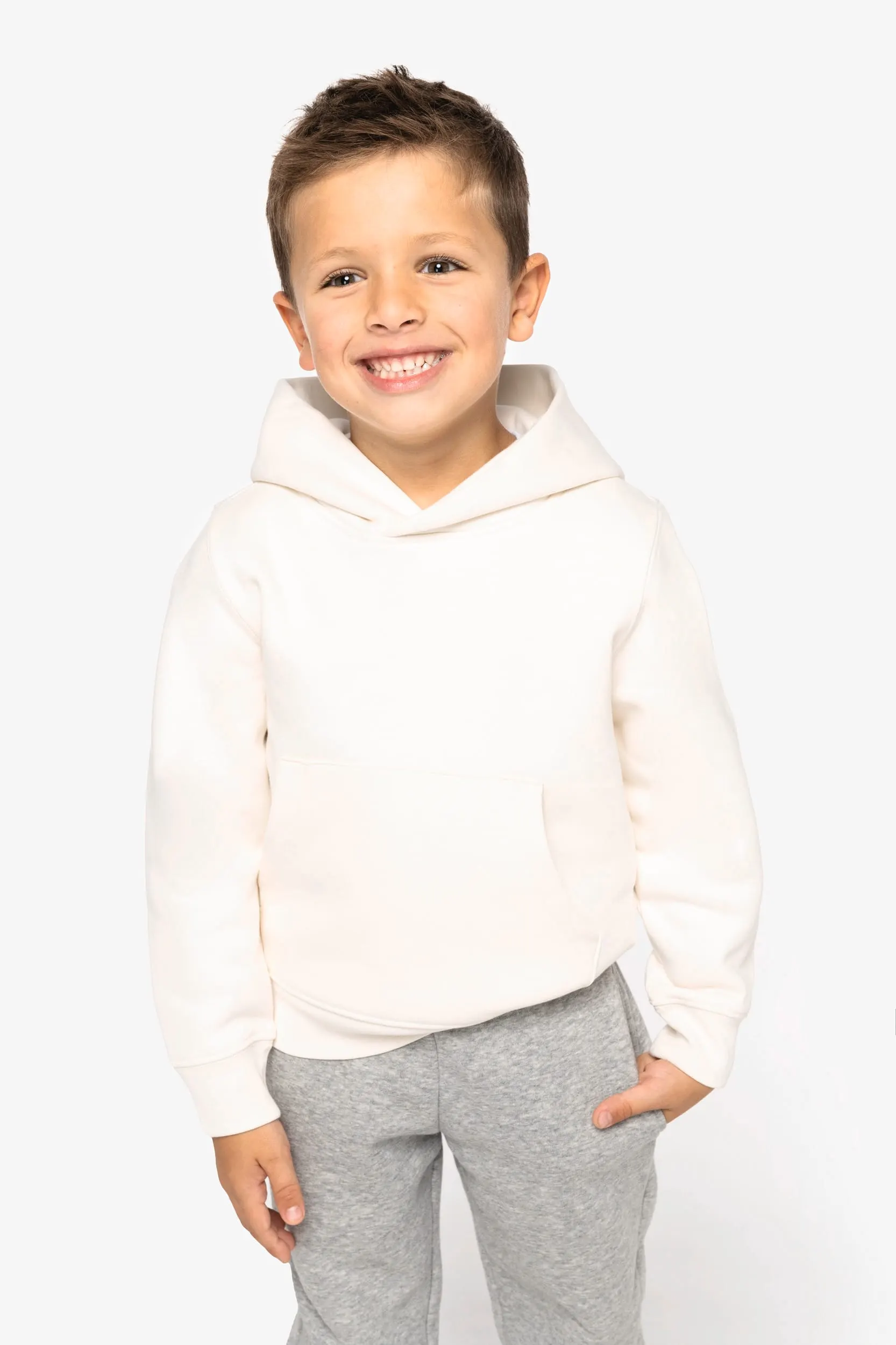 Sudadera  ecorresponsable con capucha infantil