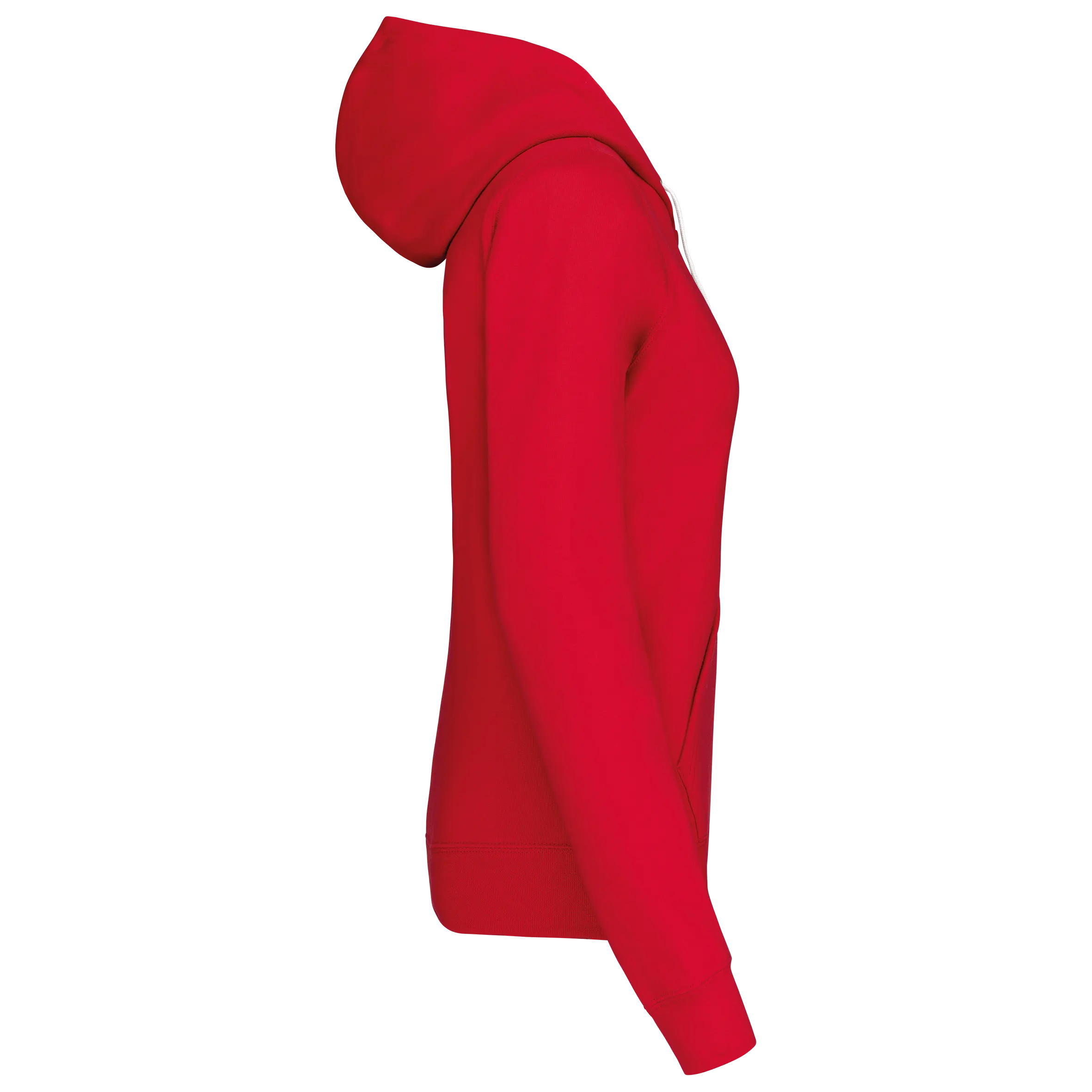 Sudadera capucha y cremallera contrastada mujer