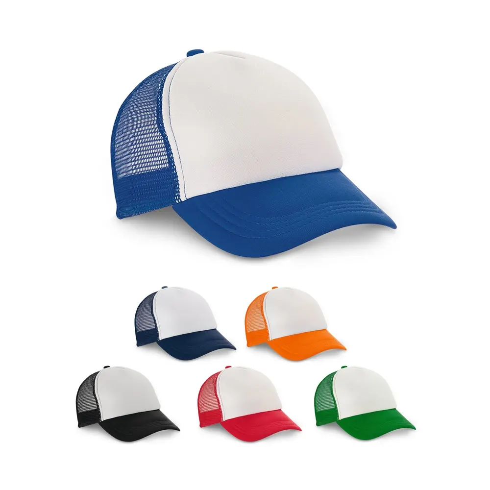 NICOLA. Gorro de poliéster y malla (150 g/m²)