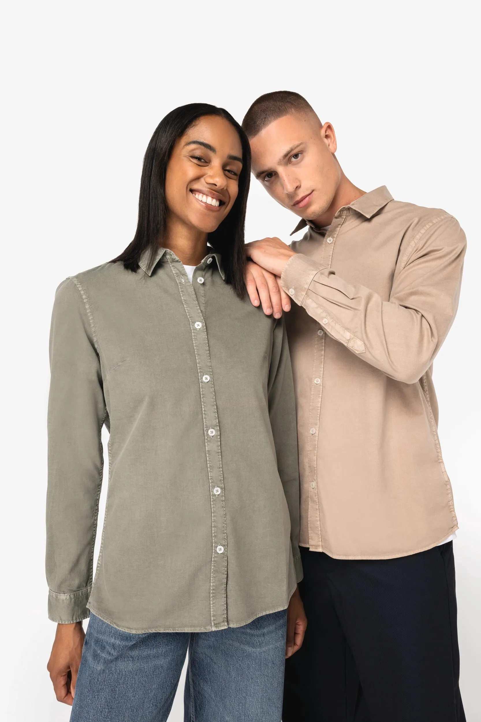 Camisa ecorresponsable efecto lavado mujer