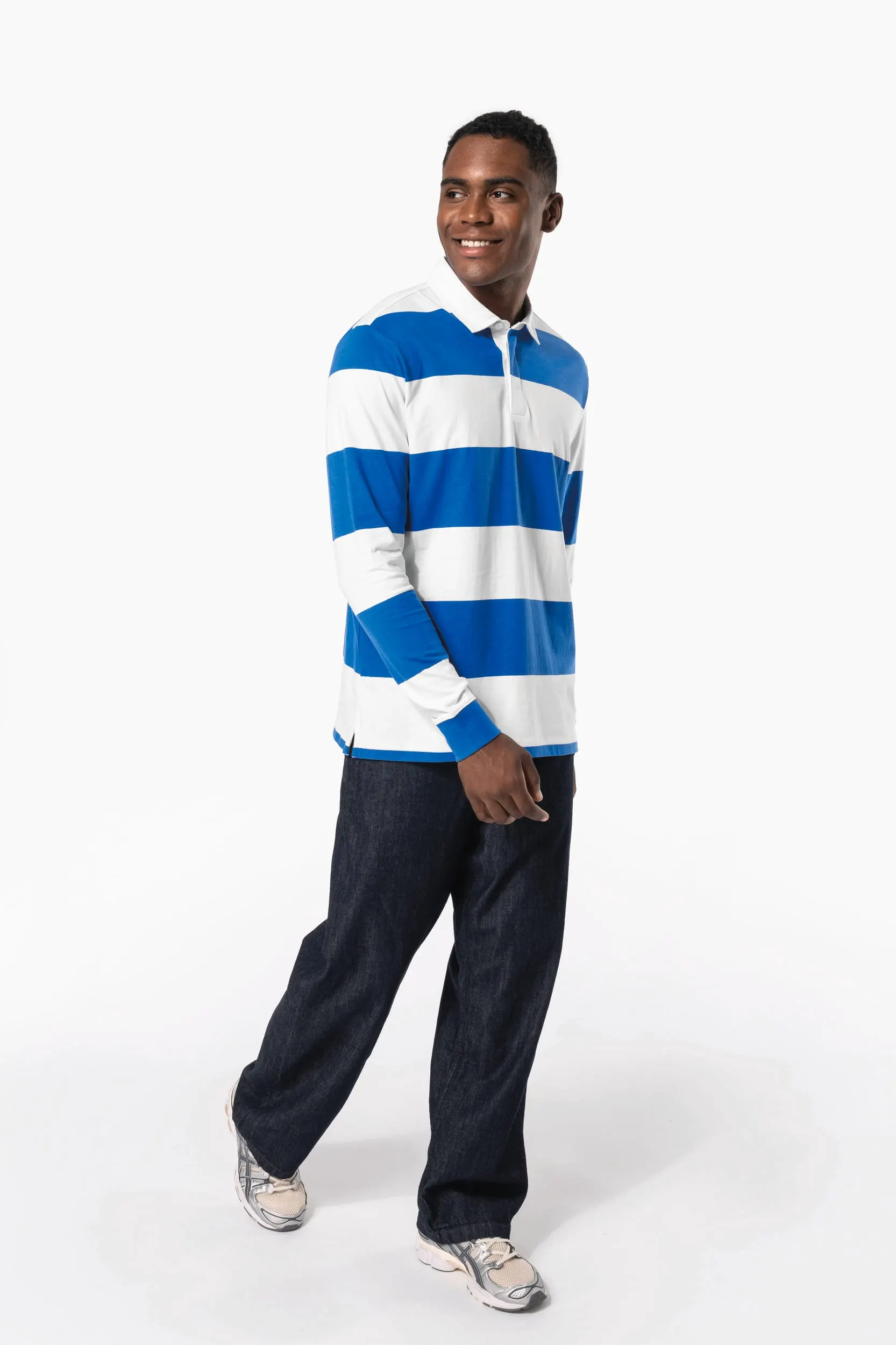 Polo a rayas manga larga unisex