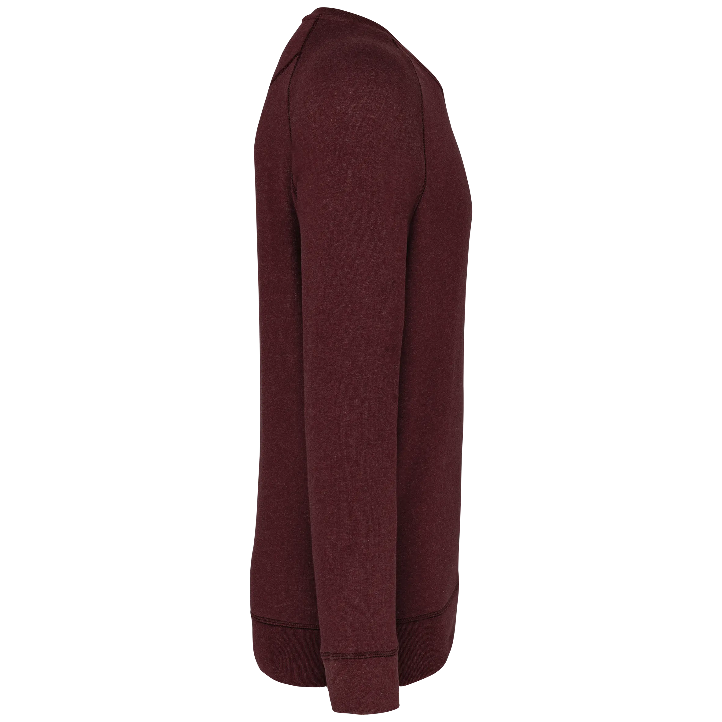Sudadera algodón orgánico con cuello redondo y mangas raglán de hombre