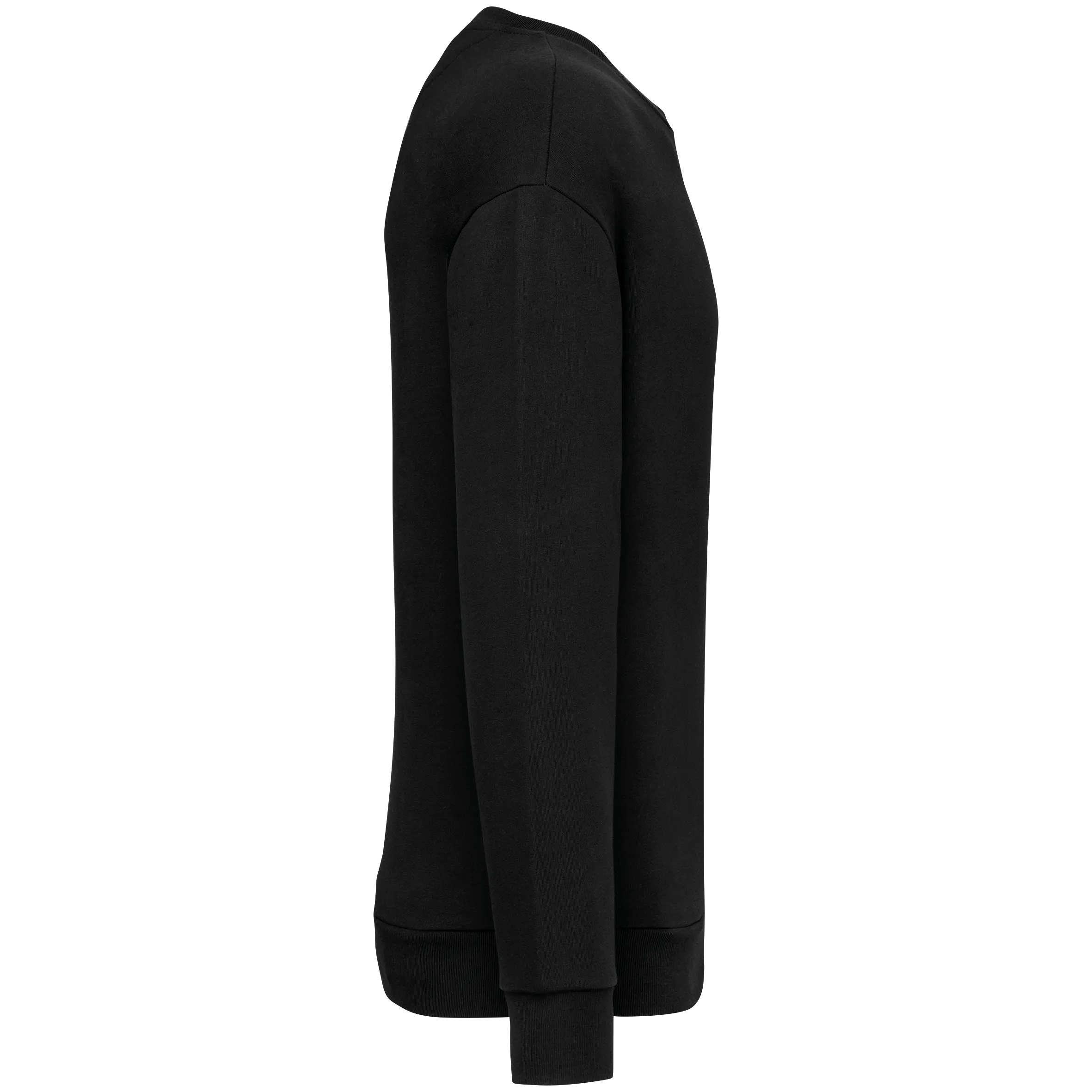 Sudadera ecorresponsable cuello redondo y hombros caídos felpa perchada unisex