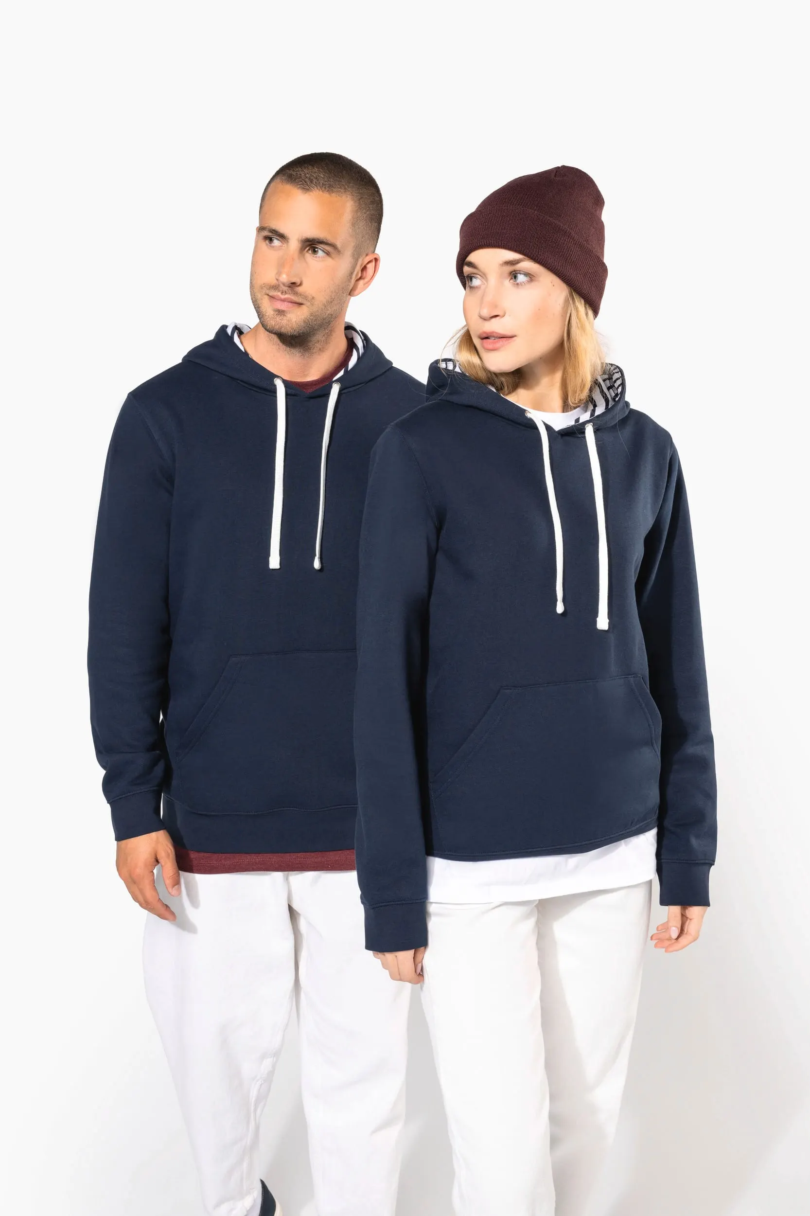 Sudadera con capucha de forro contrastado  - Unisex
