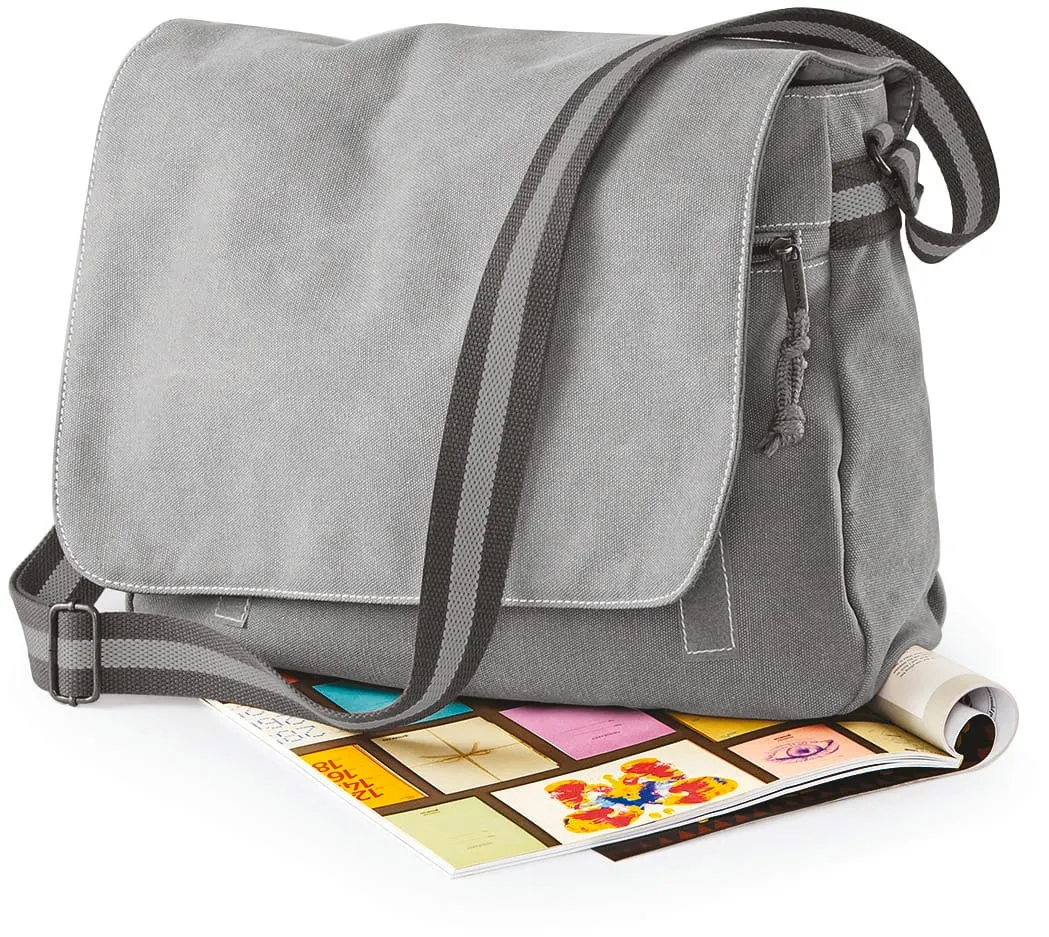 Bolsa mensajero canvas estilo vintage
