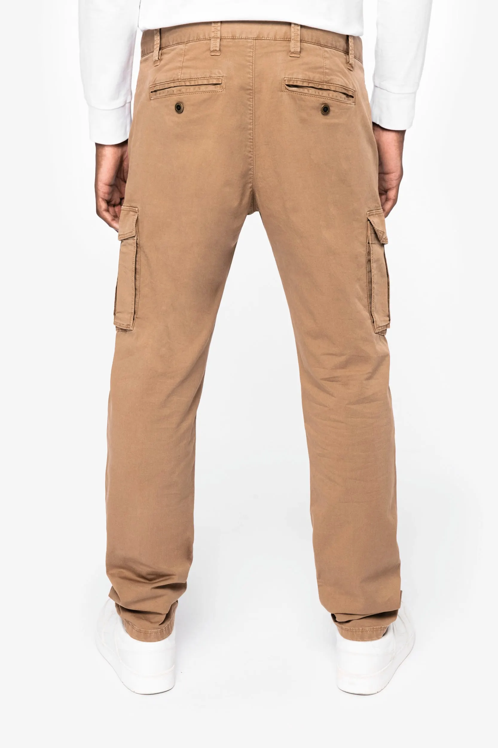Pantalón cargo ecorresponsable efecto lavado hombre