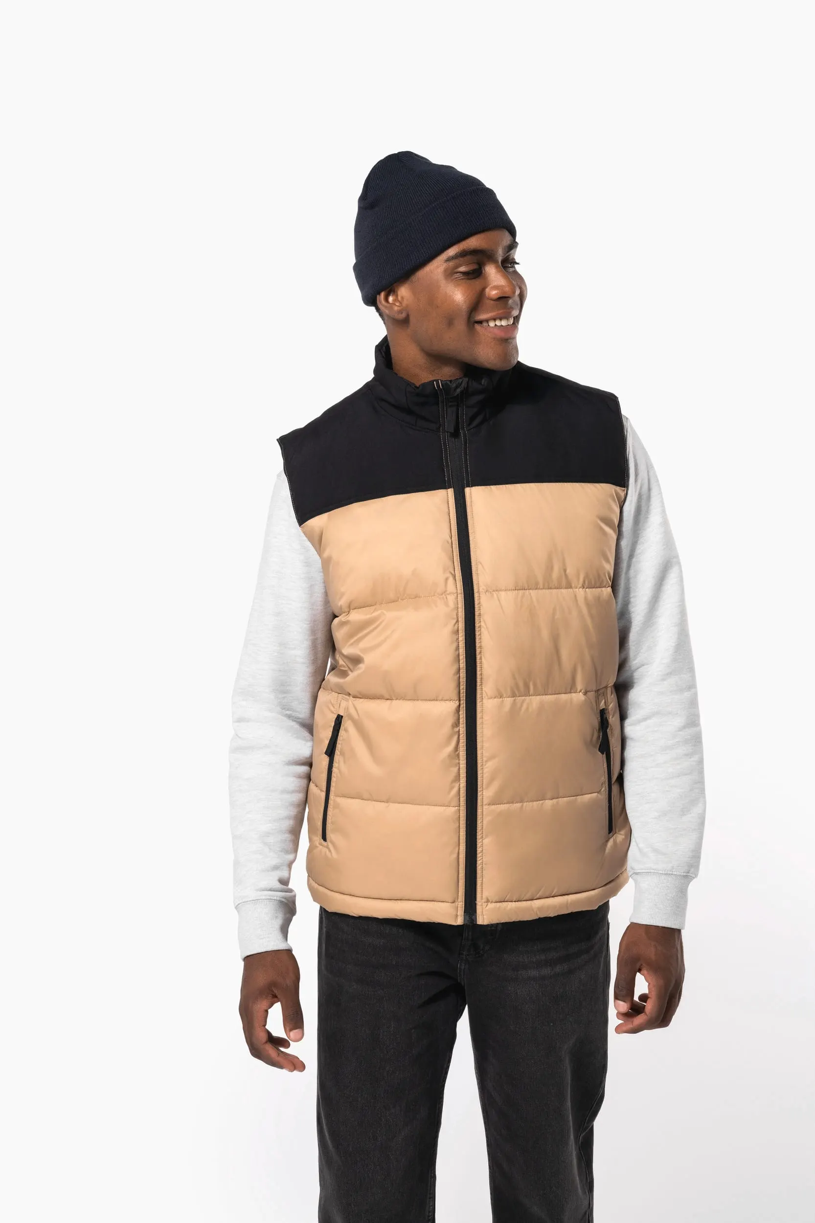 Chaleco acolchado bicolor unisex