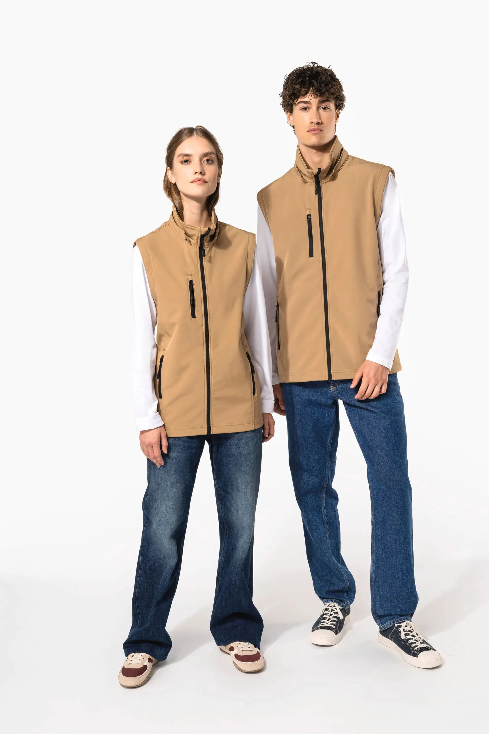 Chaquetas softshell 3 capas con capucha y mangas extraíbles unisex