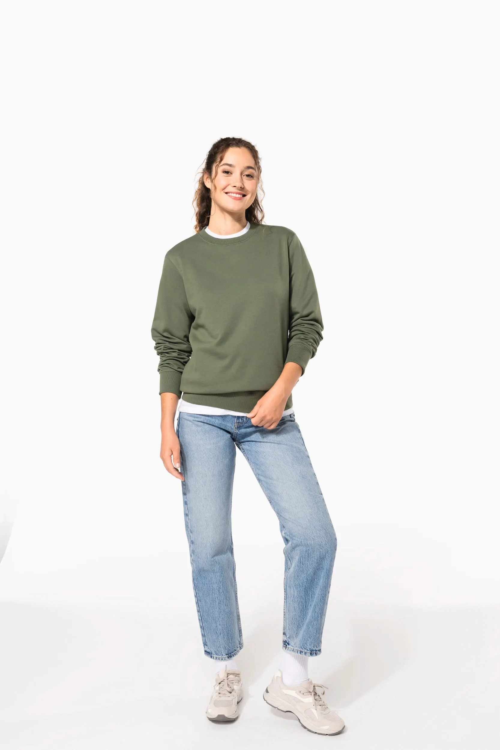 Sudadera cuello redondo reciclada unisex