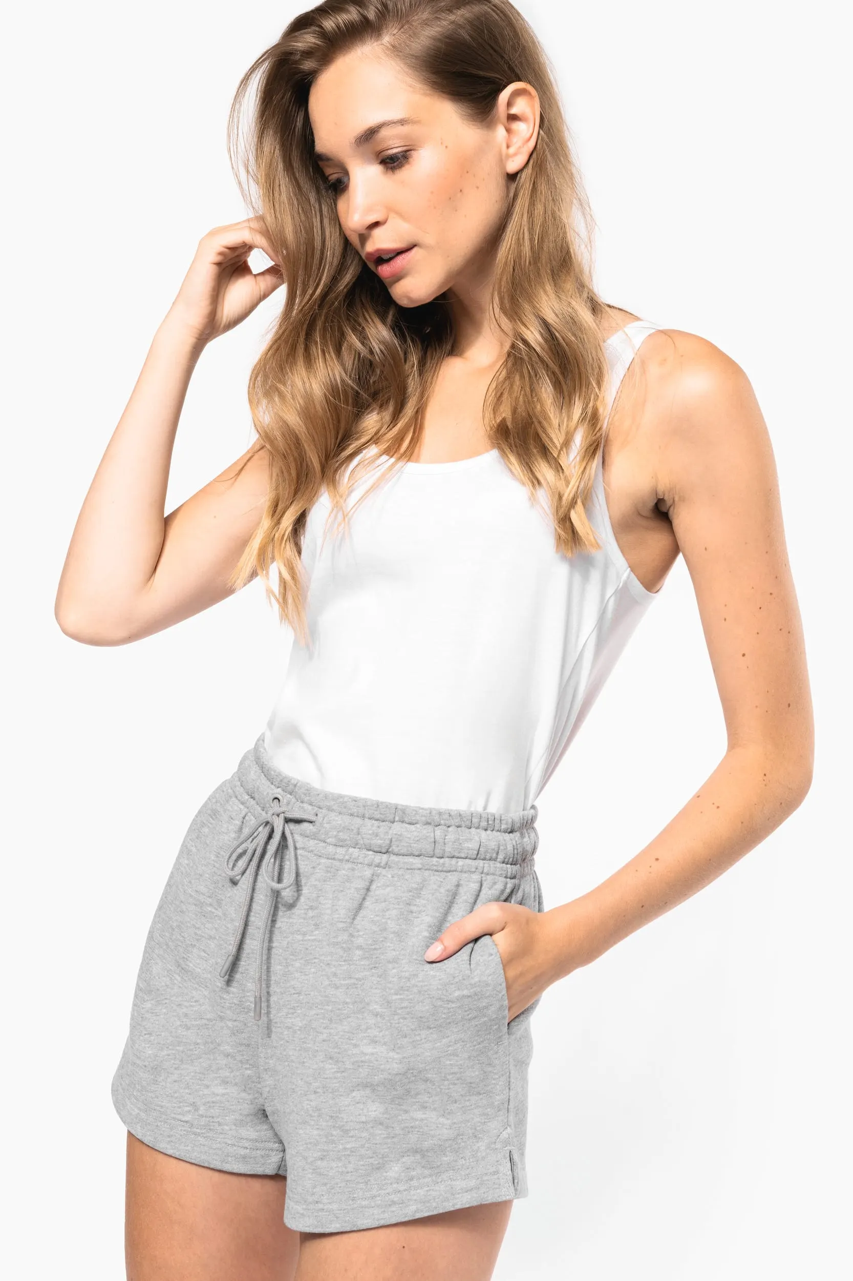 Short ecorresponsable de felpa no perchada mujer