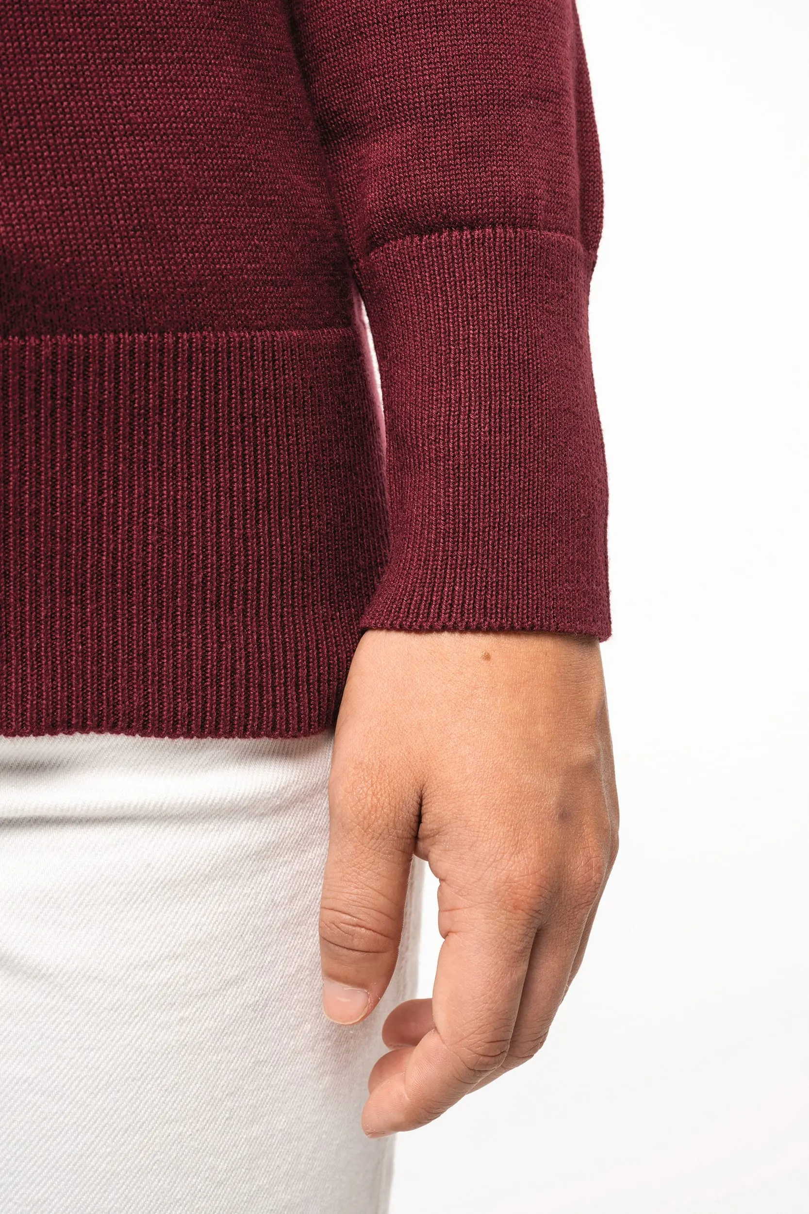 Jersey cuello de pico mujer