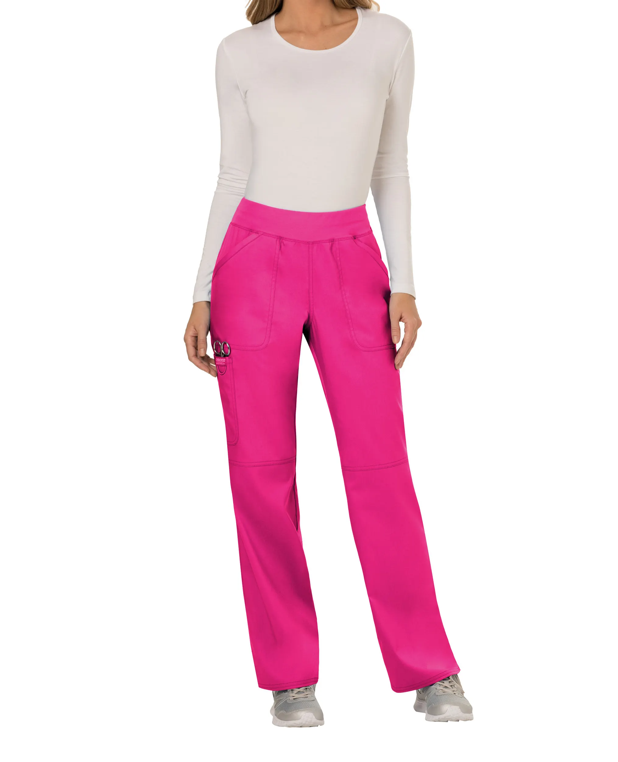 Pantalones tipo cargo de tiro medio mujer