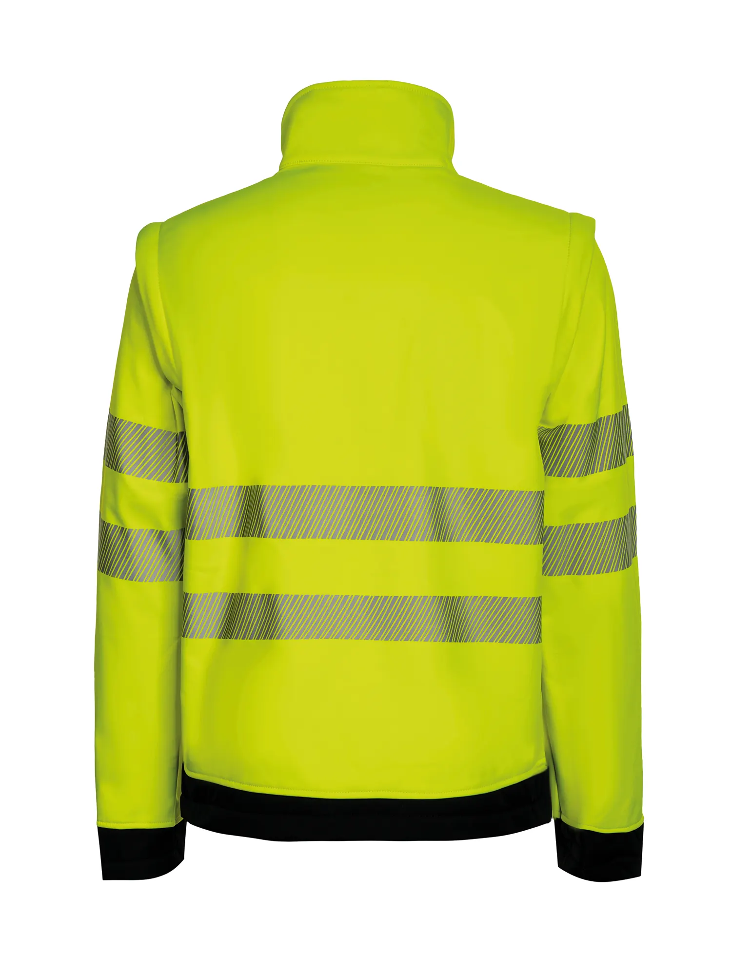 Chaqueta Softshell de alta visibilidad con pecho negro