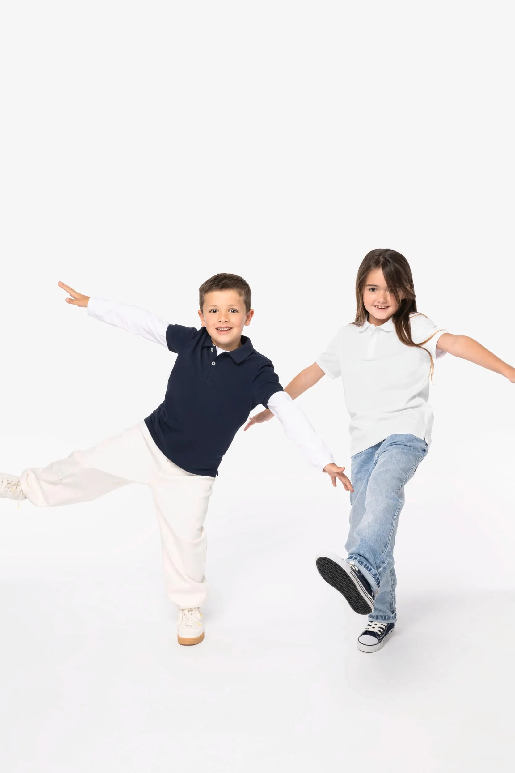 Polo ecorresponsable de punto piqué infantil