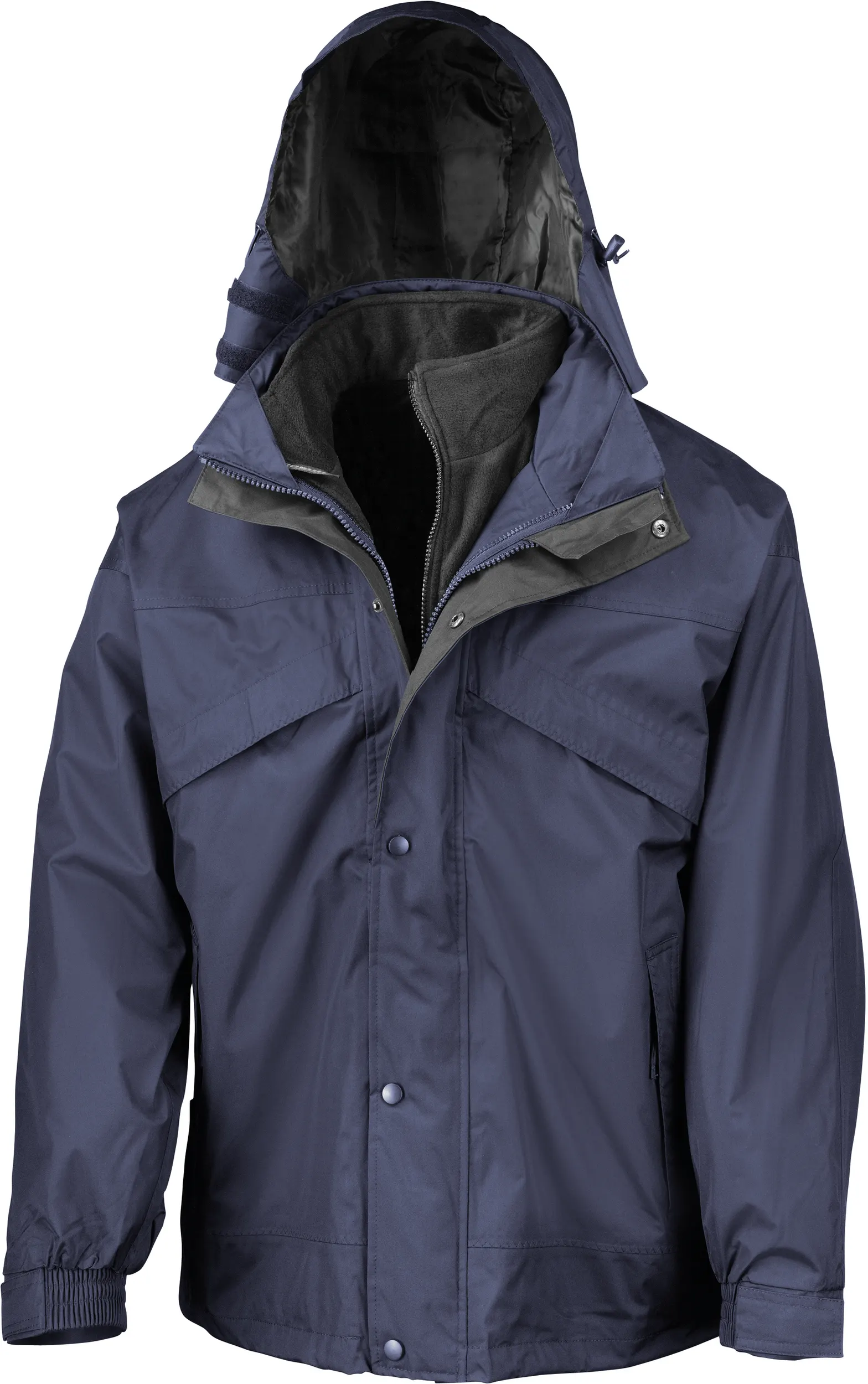 Chaqueta 3 en 1 con cremallera & clip