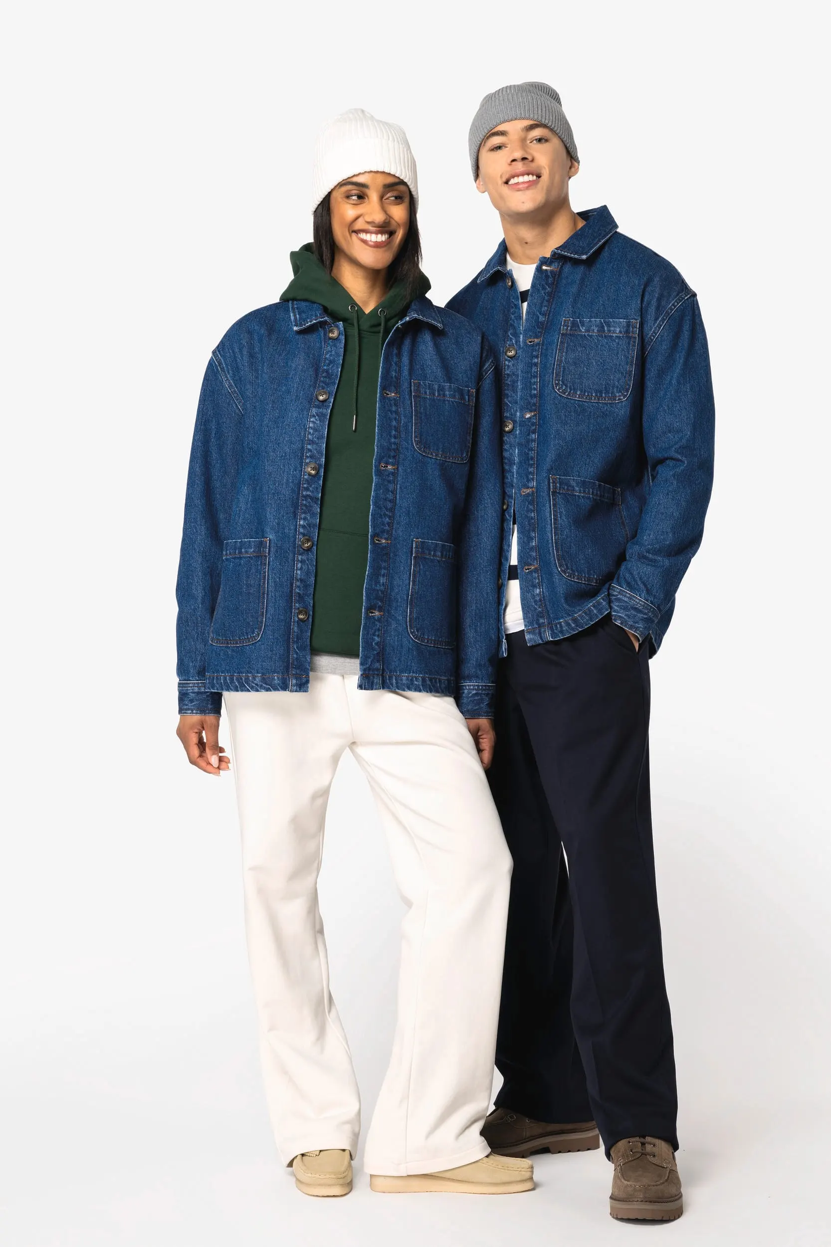 Chaqueta vaquera ecorresponsable de hombros caídos unisex